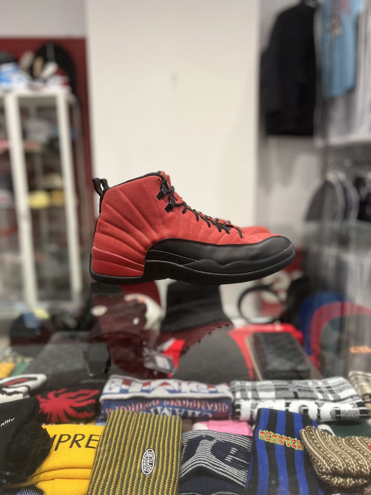 Jordan 12 Reverse Flu Game Size: 10.5