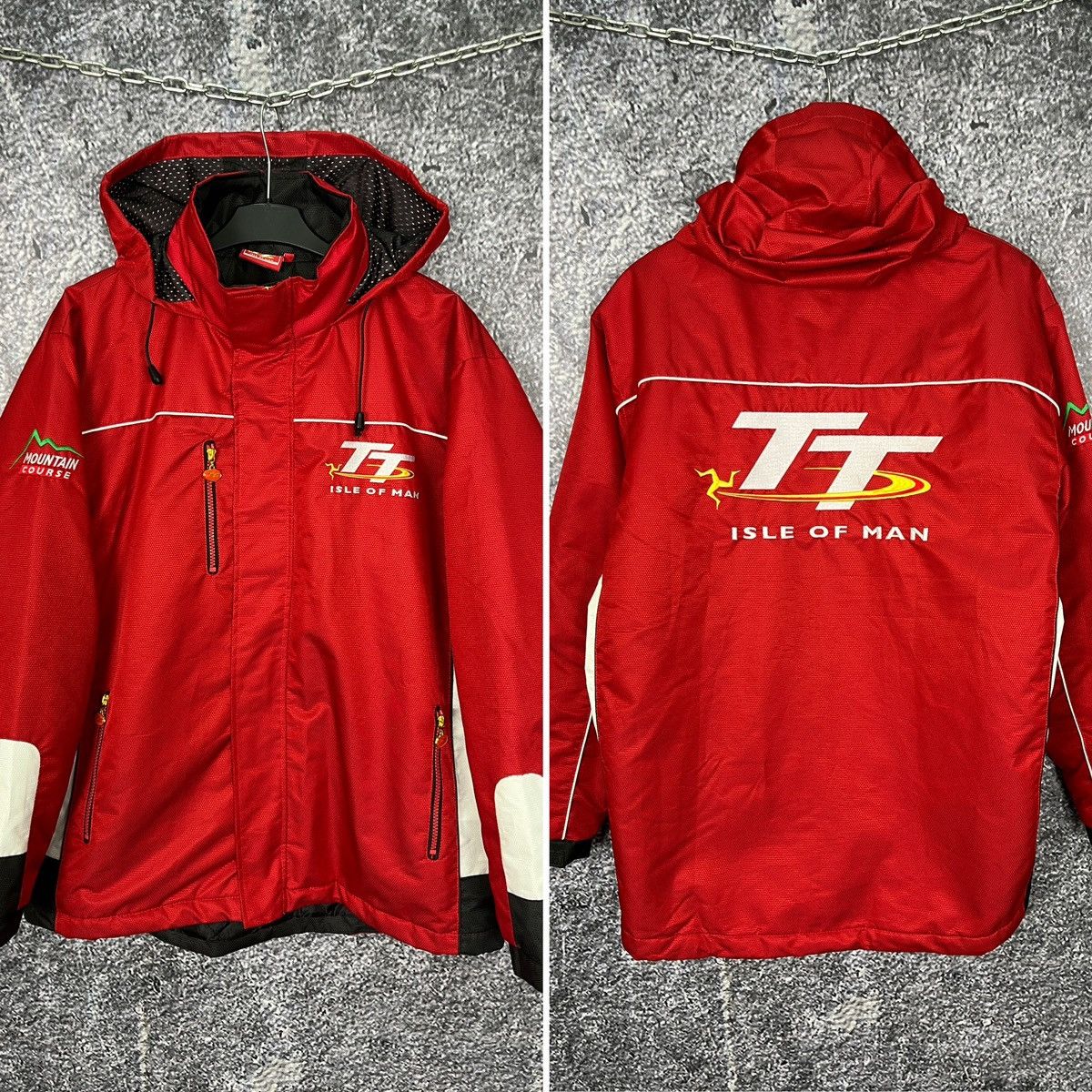 Vintage TT Isle Of Man Racing Jacket Road Races Mountain Course Sz L Size US L / EU 52-54 / 3 - 1 Thumbnail