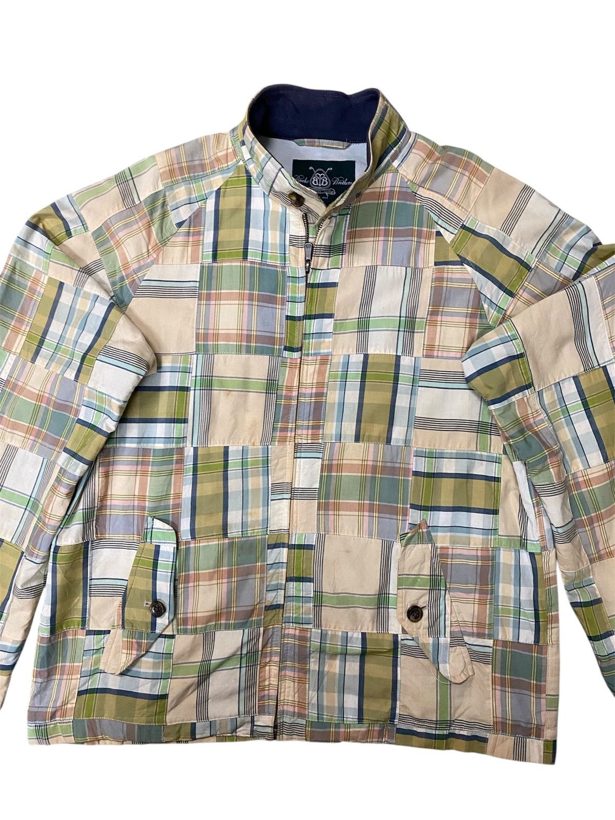 Brooks Brothers Brooks Brothers Country Club Plaid Patchwork Zip Up Jacket Size US M / EU 48-50 / 2 - 2 Thumbnail