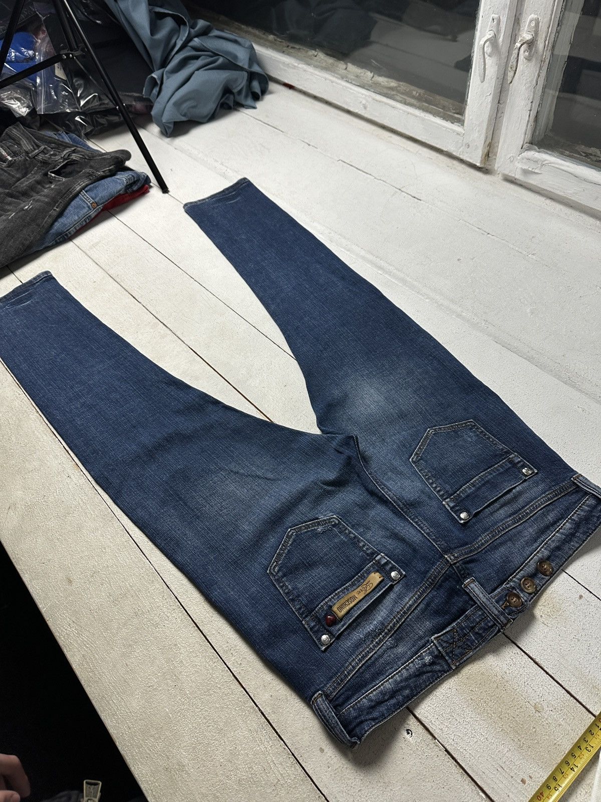 Moschino 🚨 RARE MOSCHINO WITH LOGO WOMEN DENIM JEANS Size 29" - 6 Thumbnail