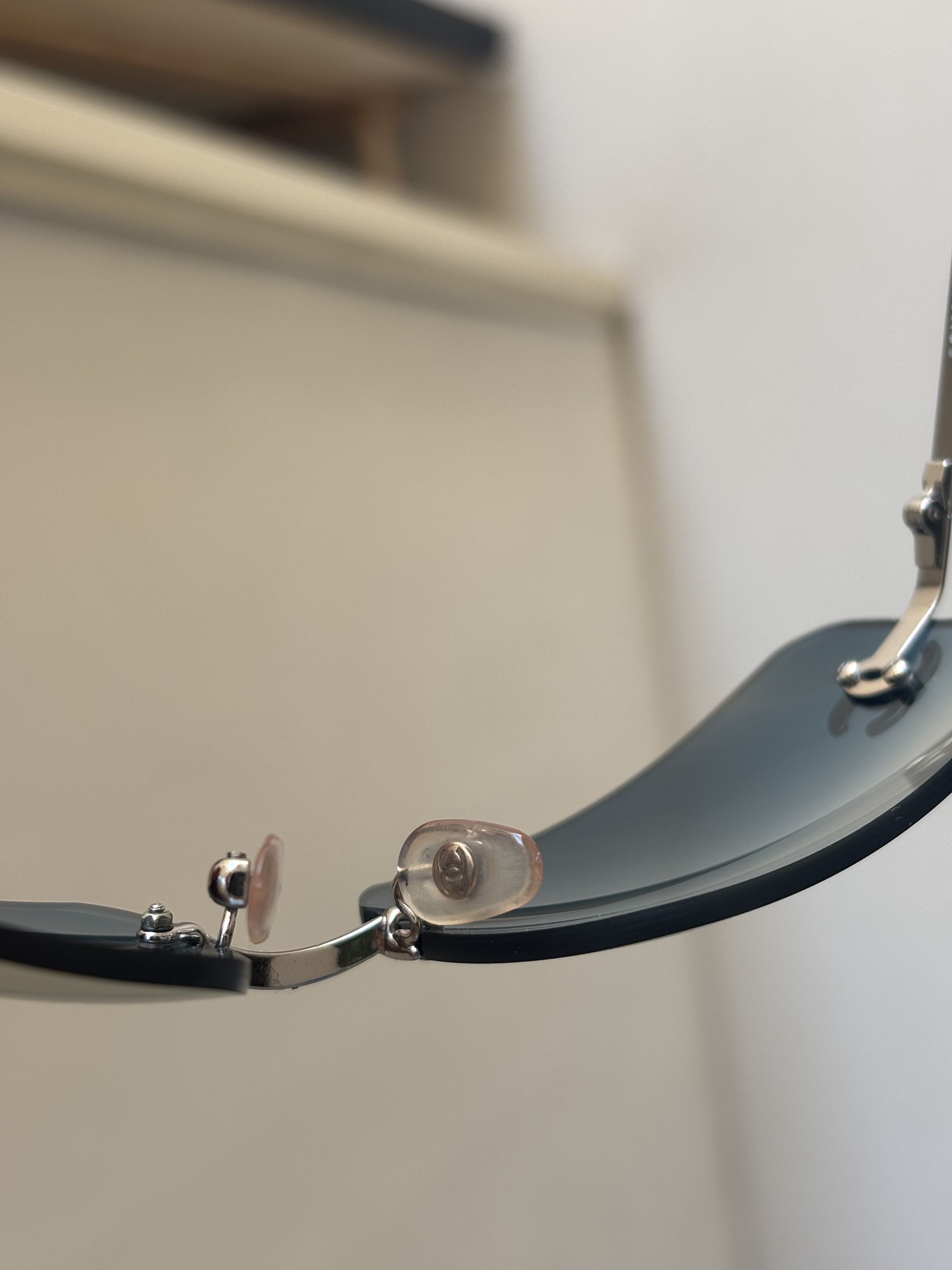 Chanel Chanel Sunglasses 4017-D Rhinestone CC Rimless Logo Size ONE SIZE - 10 Thumbnail