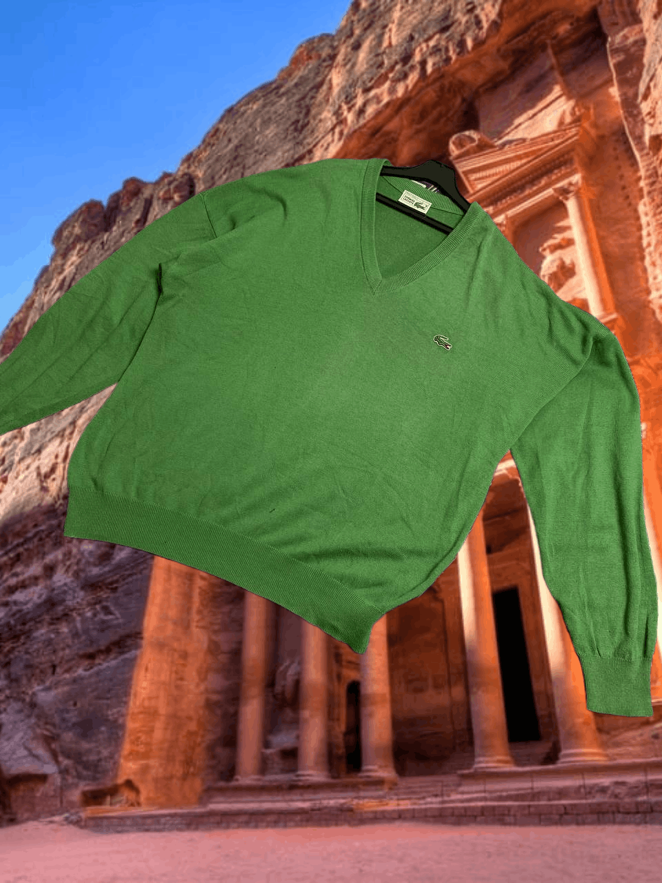 Lacoste Y2K Vintage Streetwear Long Sleeve green Lacoste logo Size US XXL / EU 58 / 5 - 1 Thumbnail