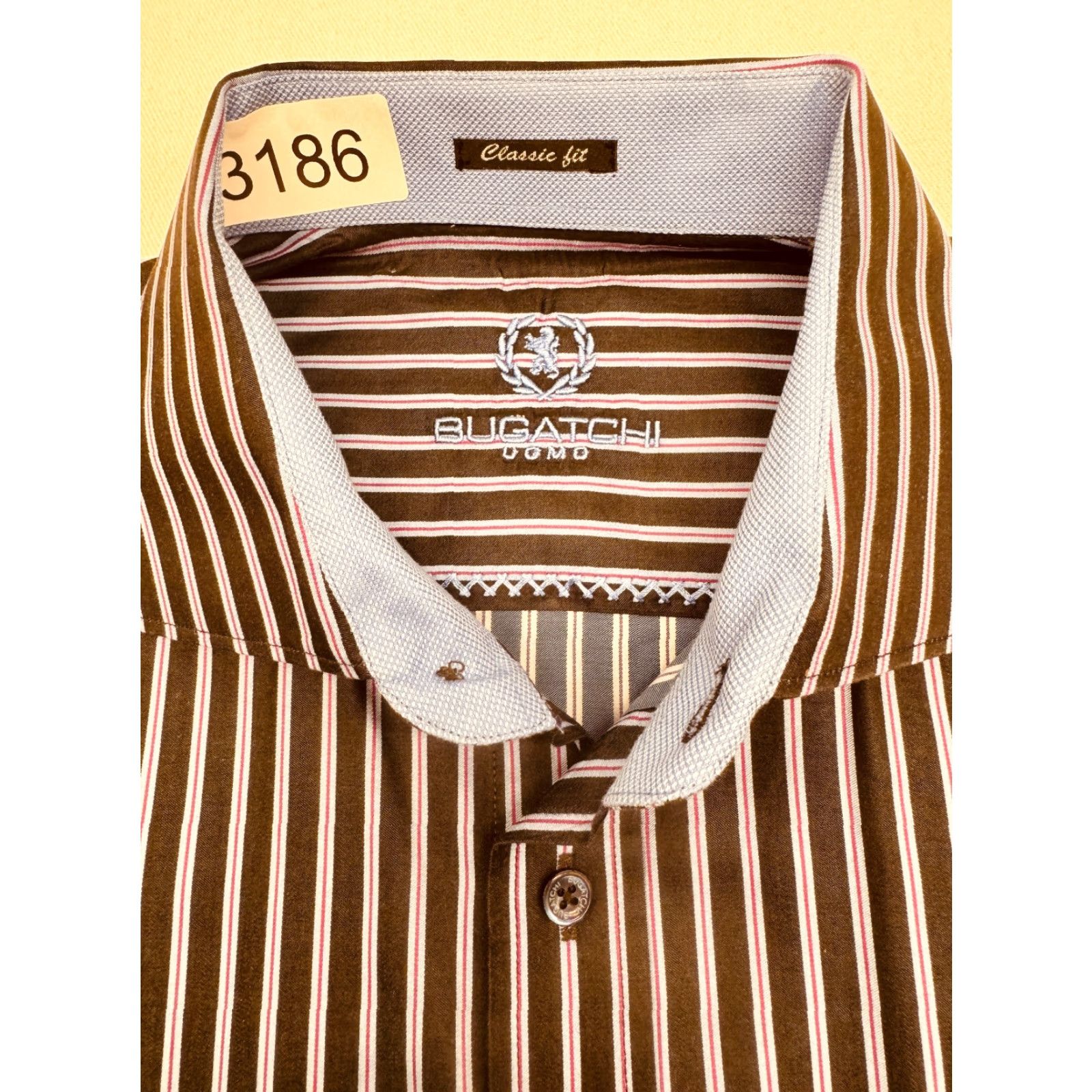BUGATCHI Bugatchi Uomo Shirt Long Sleeve Mens XL 100% Cotton Striped Dress Button-Down Casual Classic Colorful Size US XL / EU 56 / 4 - 2 Thumbnail