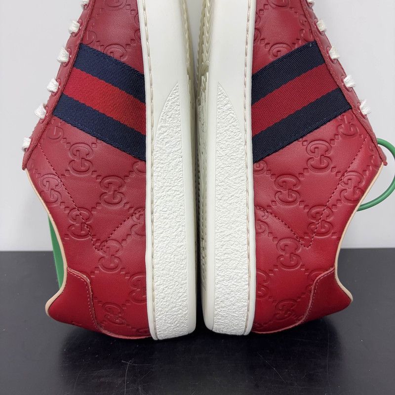 Gucci Gucci Ace Leather Low-Top Sneakers Size US 6.5 / EU 39-40 - 3 Thumbnail