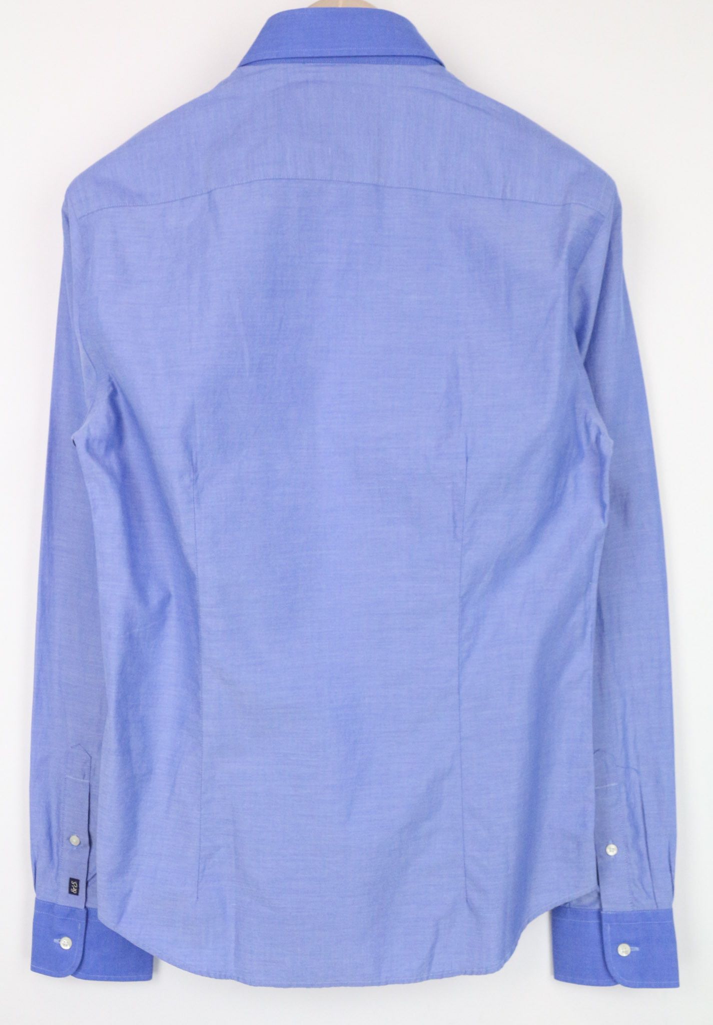 Scotch & Soda S Blue Slim Fit Melange Cotton Button Up Shirt 74561 Size US S / EU 44-46 / 1 - 2 Thumbnail