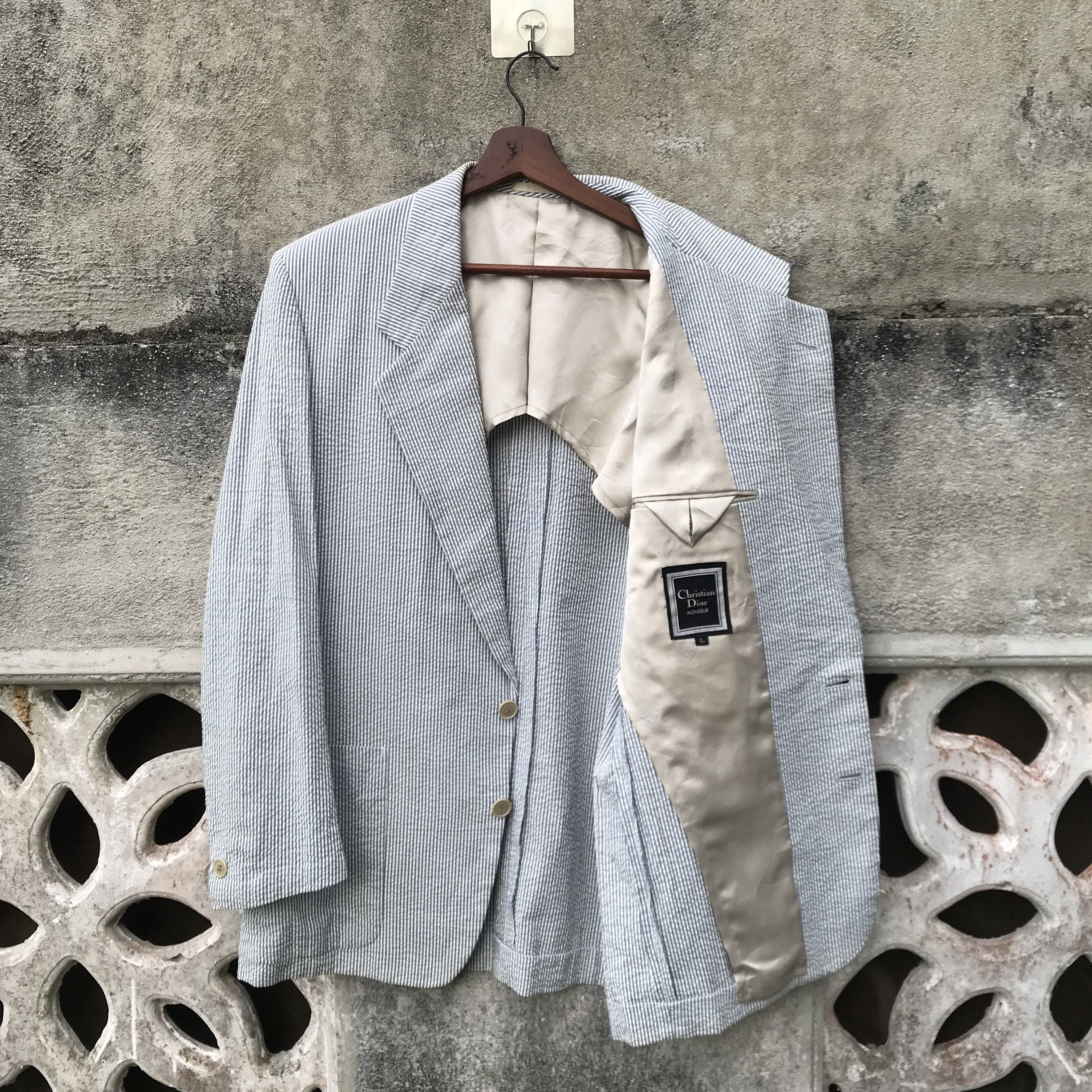 Christian Dior Monsieur Vintage Christian Dior Minimalist Striped coat jacket Japan Size US L / EU 52-54 / 3 - 1 Thumbnail