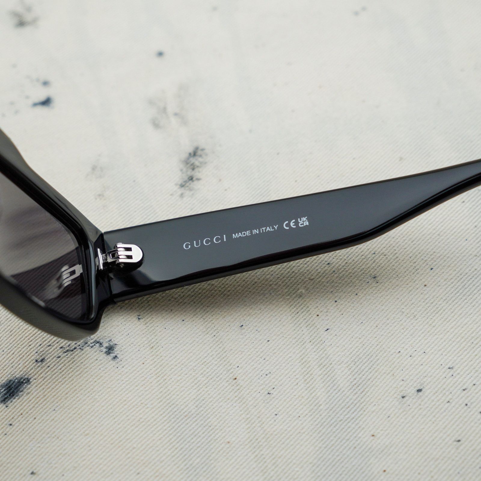 Gucci Gucci 1592s black monogram gg logo rectangular sunglasses Size ONE SIZE - 6 Thumbnail