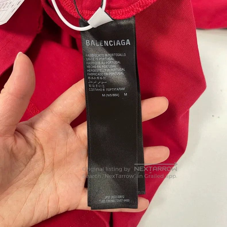 Balenciaga Balenciaga Sanskrit Logo Printed Red Short Sleeve Size US M / EU 48-50 / 2 - 4 Thumbnail