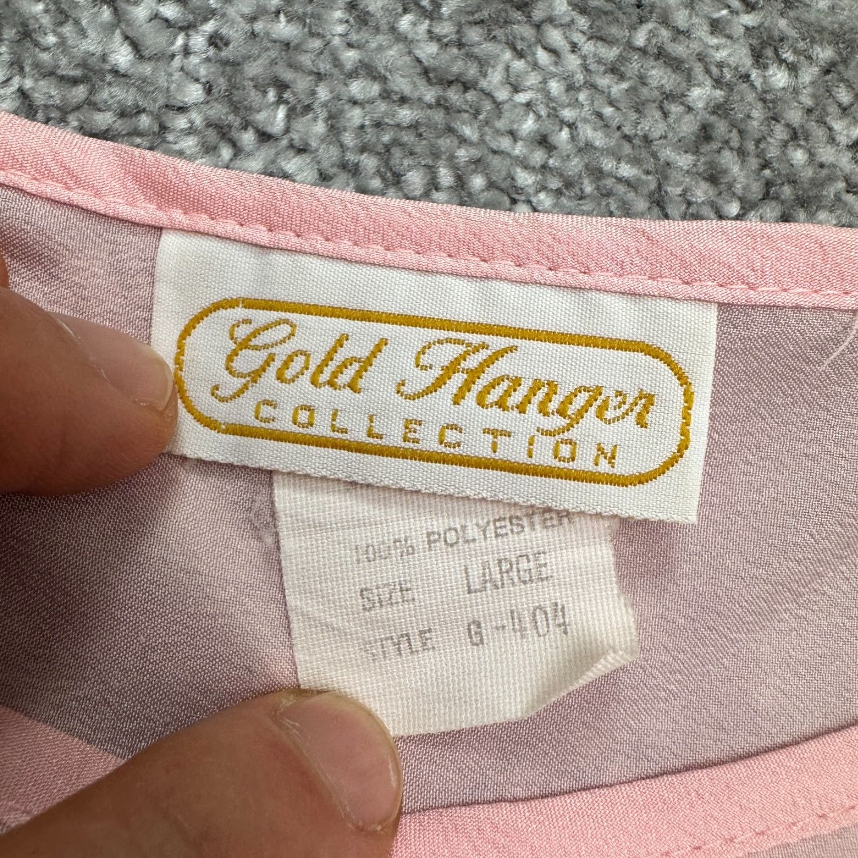 Vintage VINTAGE Gold Hanger Blouse Shirt Woman Pink 80s Chiffon Short Sleeve Crew Neck Polyester Regular Large Vintage 80s Classic Women's Blouse Size L / US 10 / IT 46 - 5 Thumbnail
