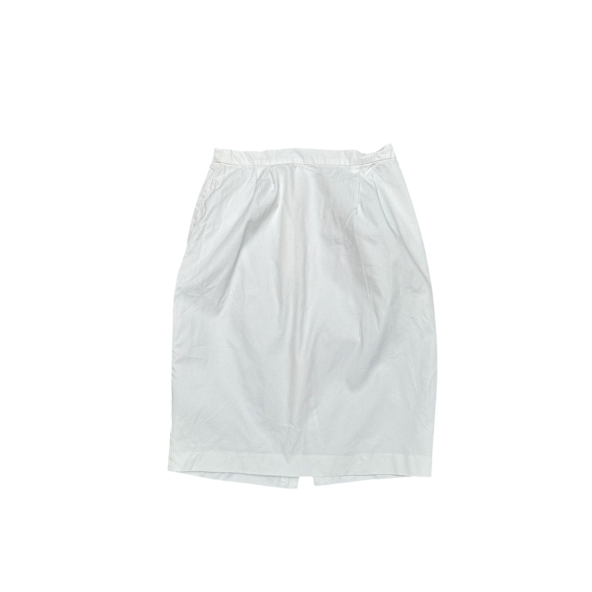Miu Miu White Cotton Skirt Size 30" / US 8 / IT 44 - 1 Thumbnail