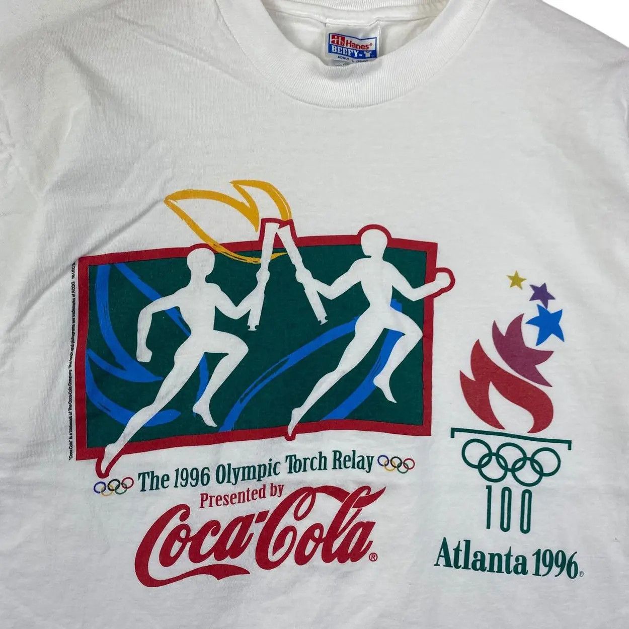 USA Olympics Vintage 1996 OLYMPIC ATLANTA COCA COLA Tee Shirt Top Size US L / EU 52-54 / 3 - 3 Thumbnail