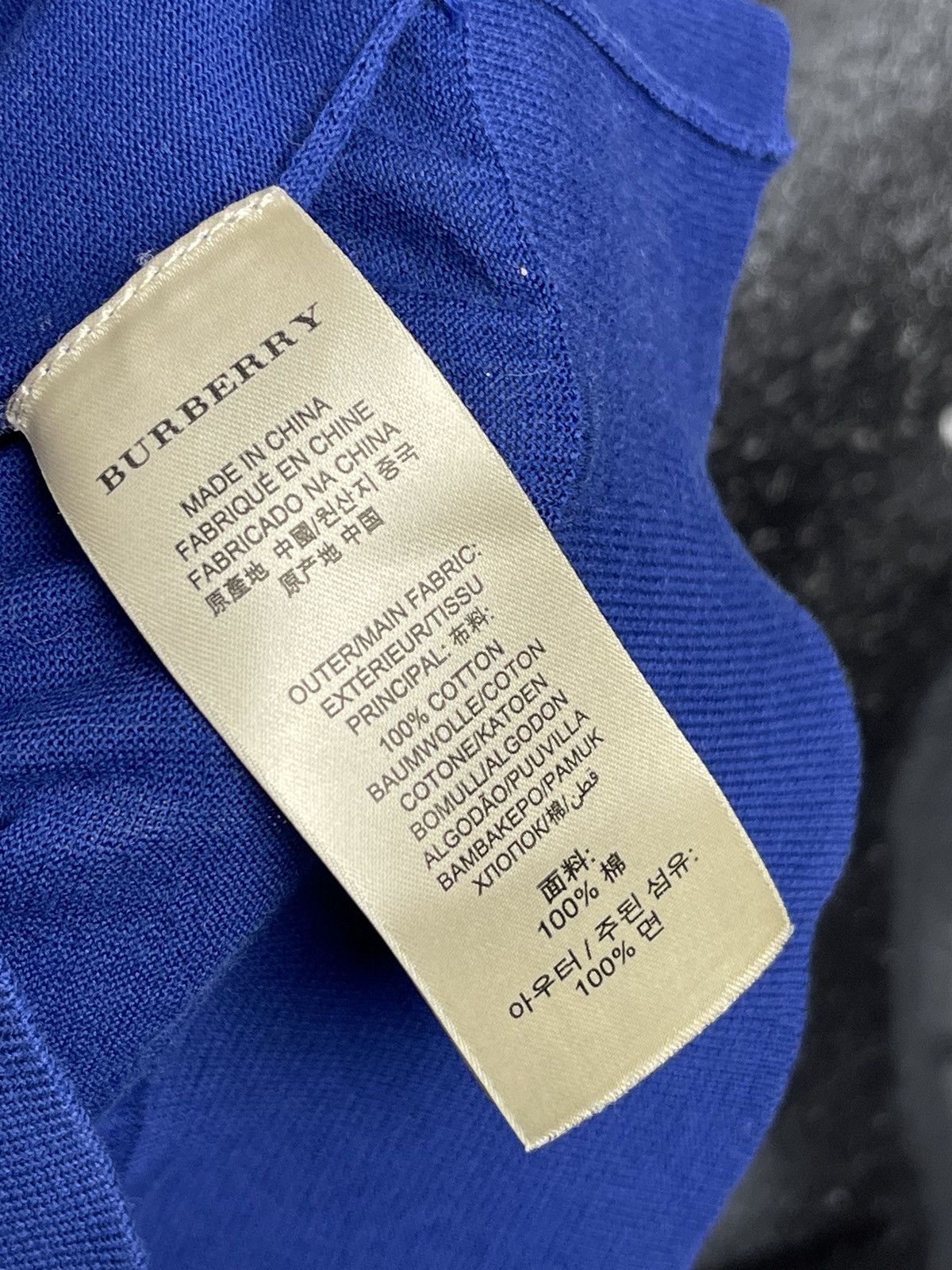 Burberry Burberry London Blue Thin Knit Luxury Polos T-Shirt Men’s Size Medium Size US M / EU 48-50 / 2 - 9 Thumbnail