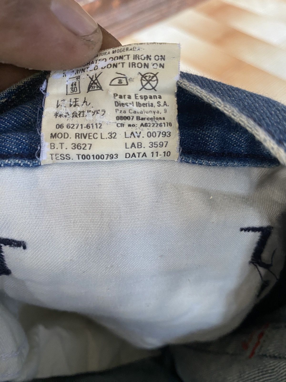 Diesel × Vintage Vintage diesel straight cut denim Size US 30 / EU 46 - 8 Thumbnail