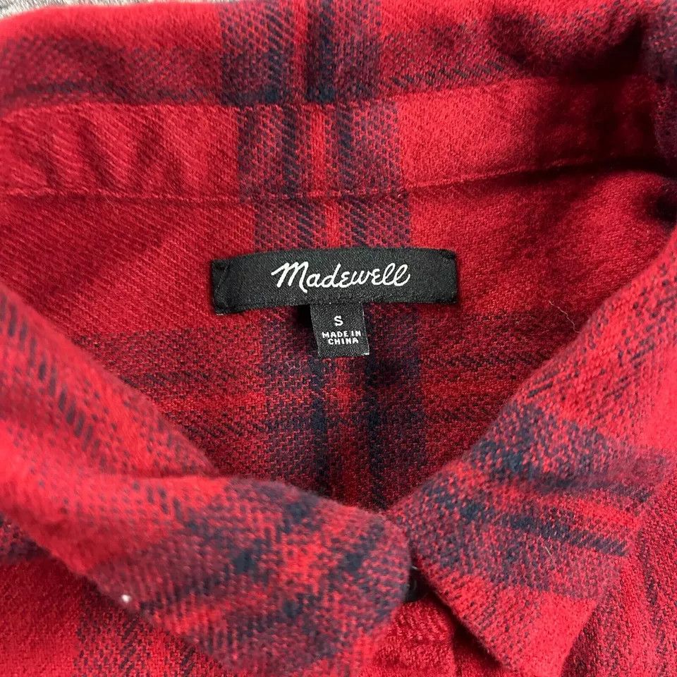 Madewell Madewell Flannel Shirt Womens Small Plaid Soft Top Pocket Size S / US 4 / IT 40 - 2 Thumbnail