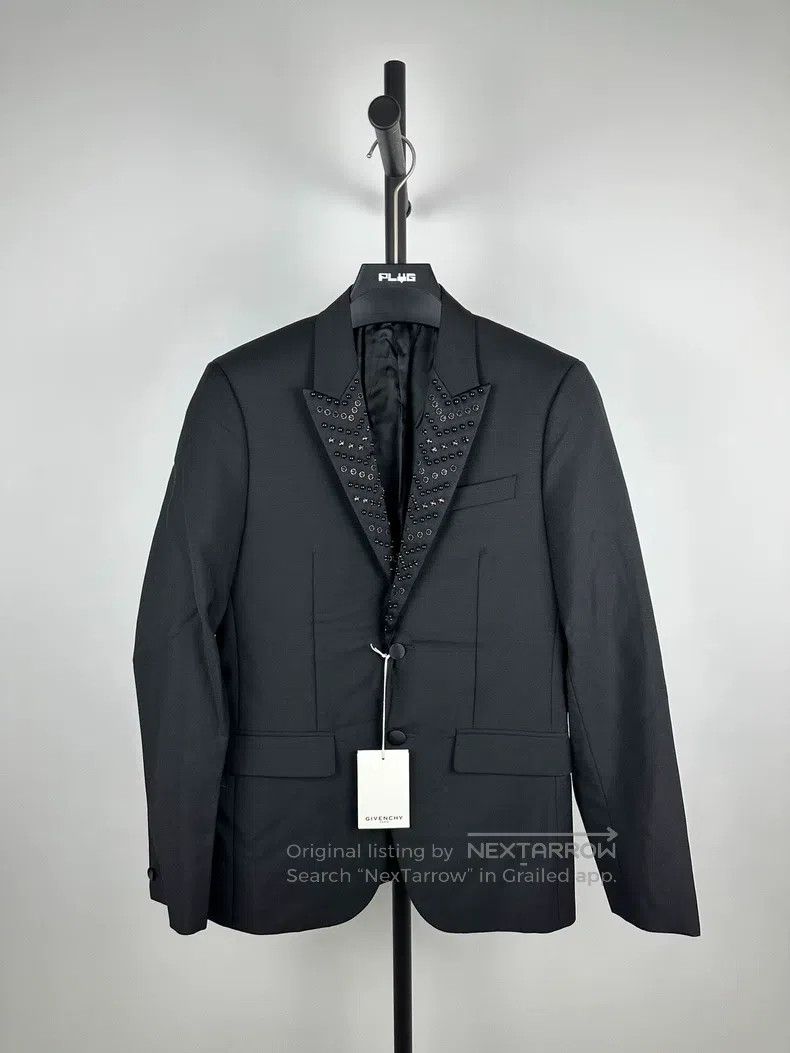 Givenchy Givenchy Size46 Pearl Collar Suit Jacket Size US M / EU 48-50 / 2 - 1 Thumbnail