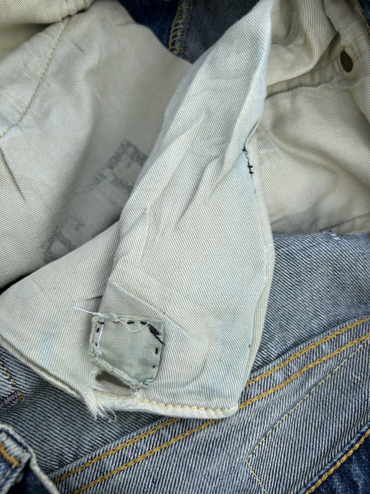 Kapital Levis Big E 501XX Selvedge Distressed Denim Jeans Size US 34 / EU 50 - 15 Thumbnail
