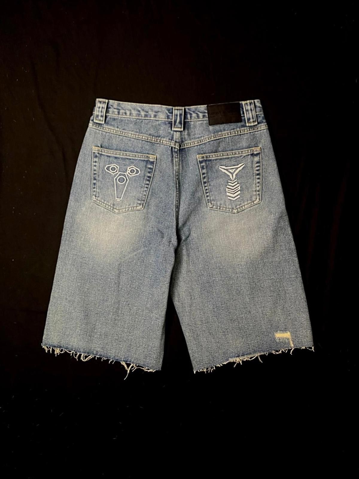 Japanese Brand Rare Whoosis × Ghost in the Shell Graphic Jeans Shorts M Size US 32 / EU 48 - 5 Thumbnail
