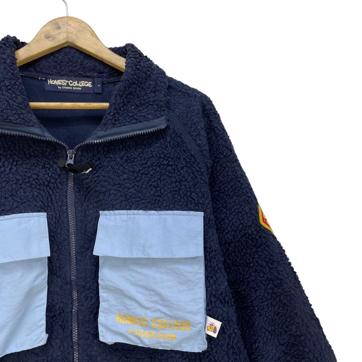 💥Vintage Honest By Studio Seven Fleece Navy Jacket