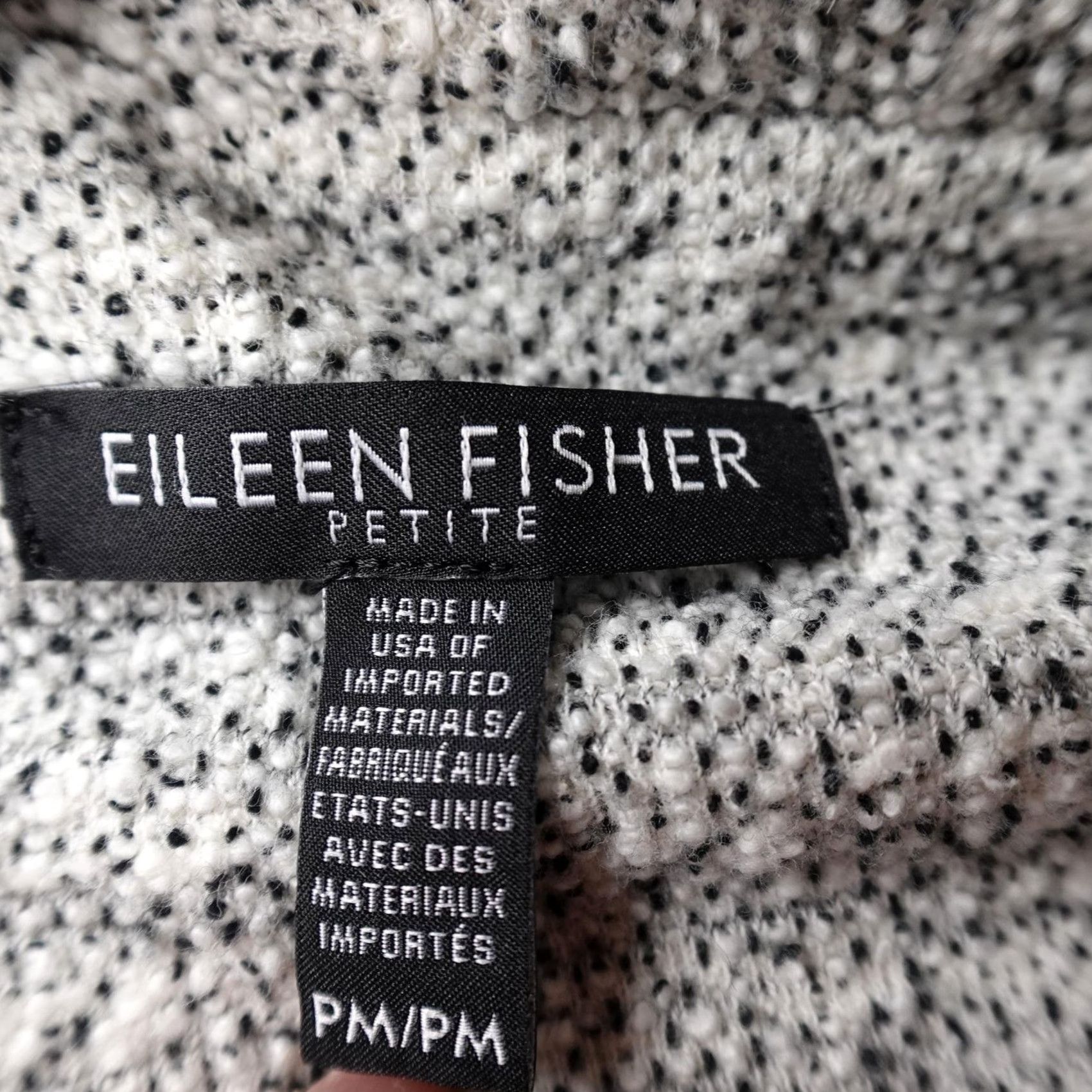 Eileen Fisher Eileen Fisher Sweater Cardigan Womens PM Gray Open Front Knit V-Neck Long Sleeve Pockets Size M / US 6-8 / IT 42-44 - 4 Thumbnail