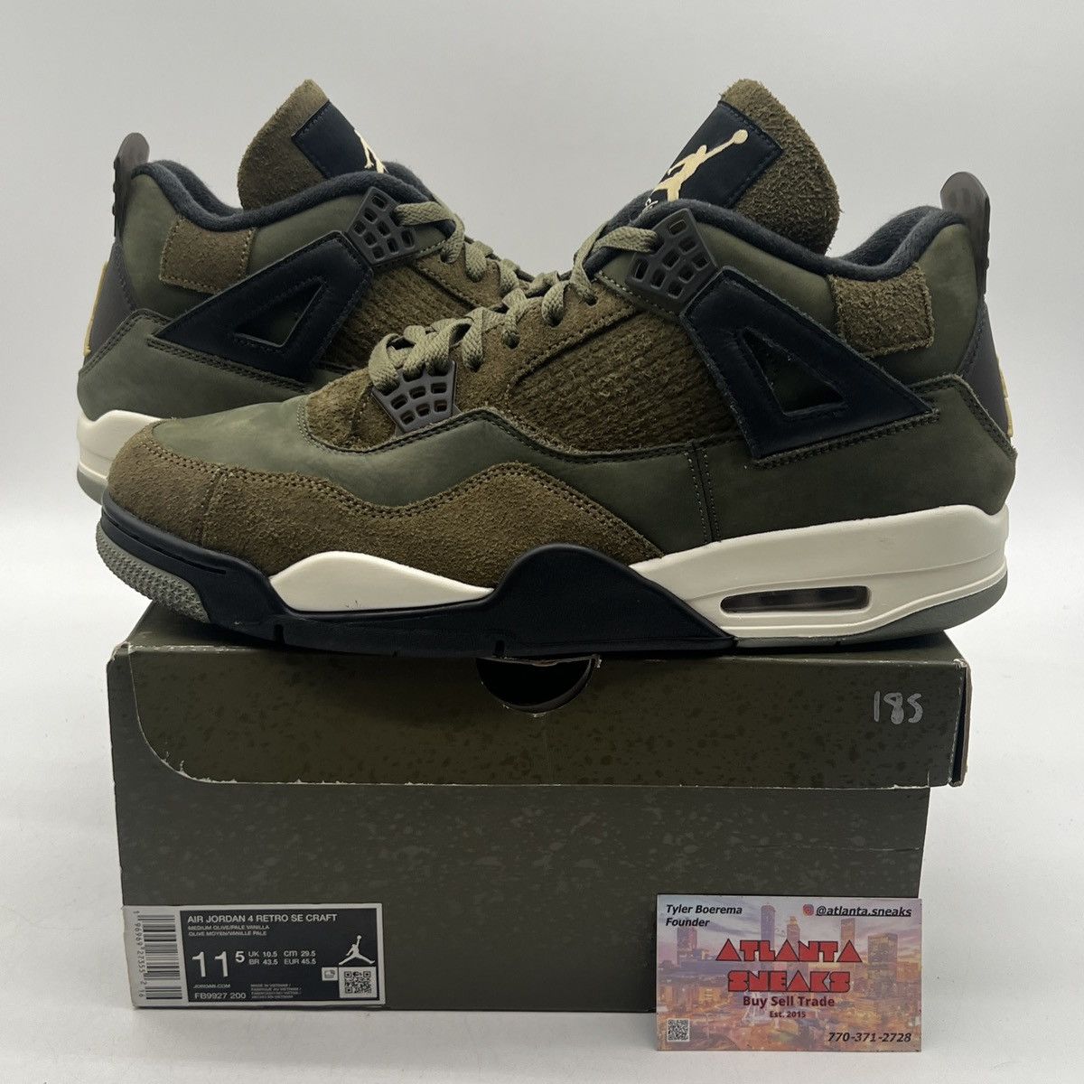 Jordan Brand Air Jordan 4 Craft Olive Size US 11.5 / EU 44-45 - 1 Thumbnail