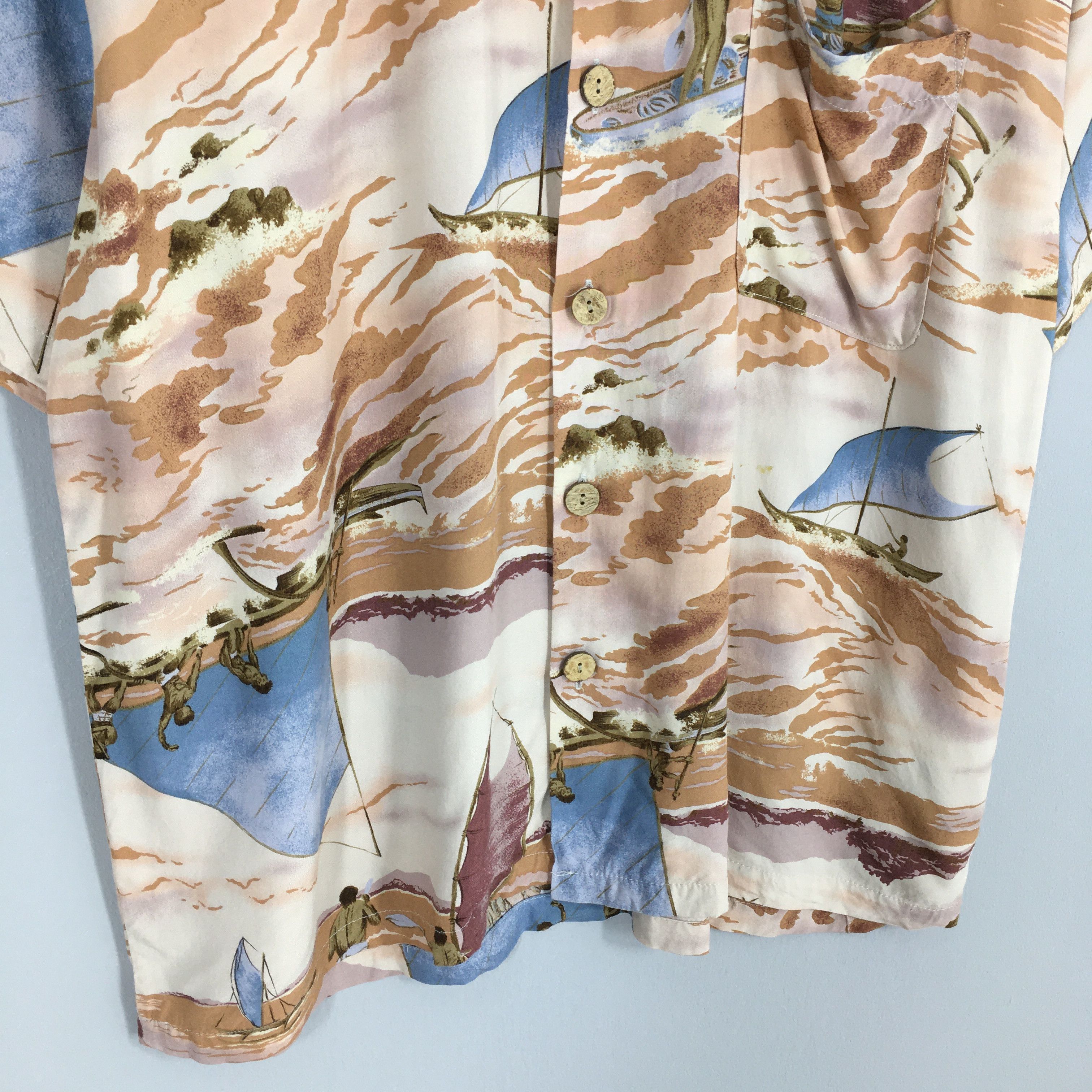 Life's a Beach Vintage 80s Glove House Honolulu Beach Rayon Shirt Medium Size US M / EU 48-50 / 2 - 4 Thumbnail