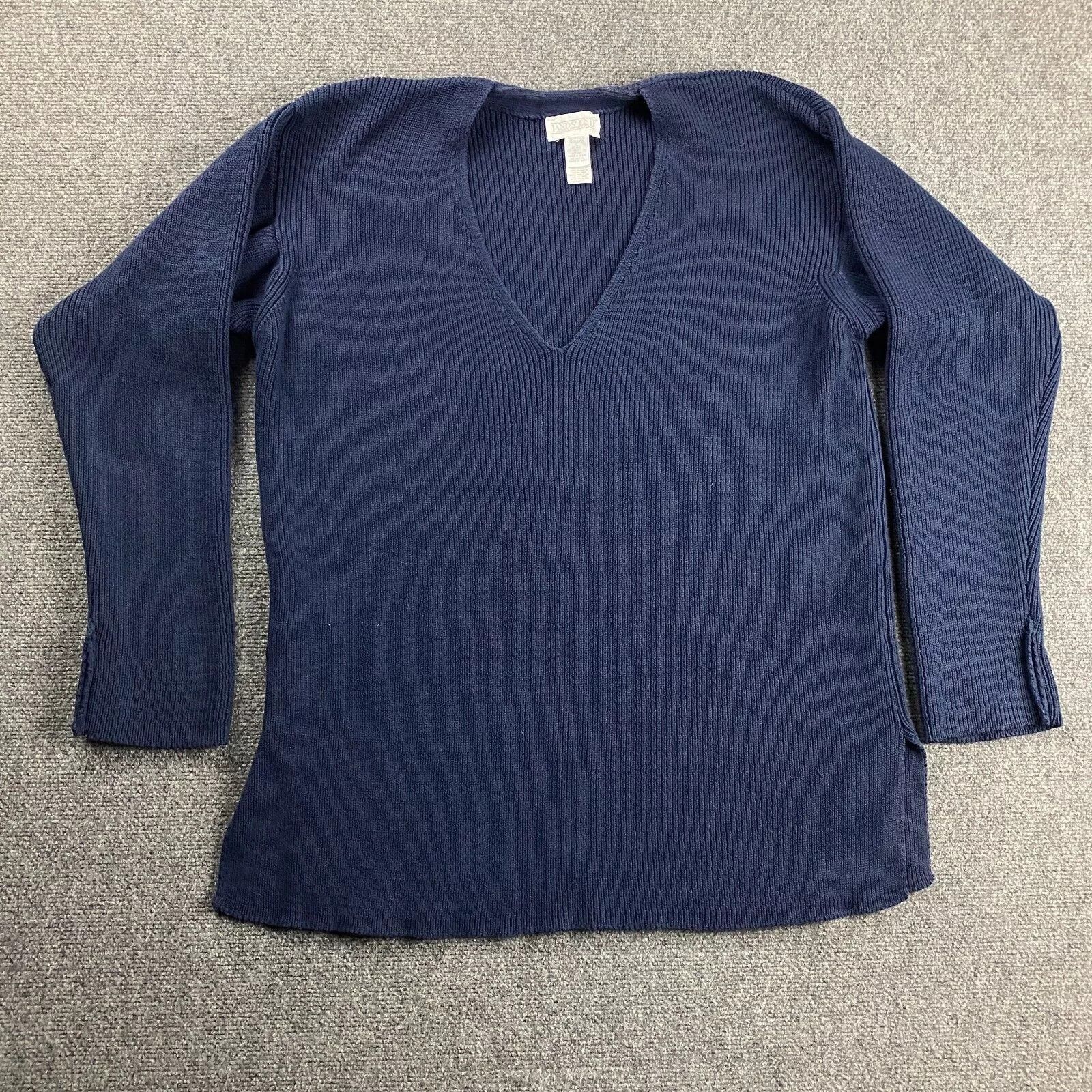 Lands' End × Vintage Vintage Lands' End Sweater Women's Large Blue 14-16 Regular Size L / US 10 / IT 46 - 1 Thumbnail