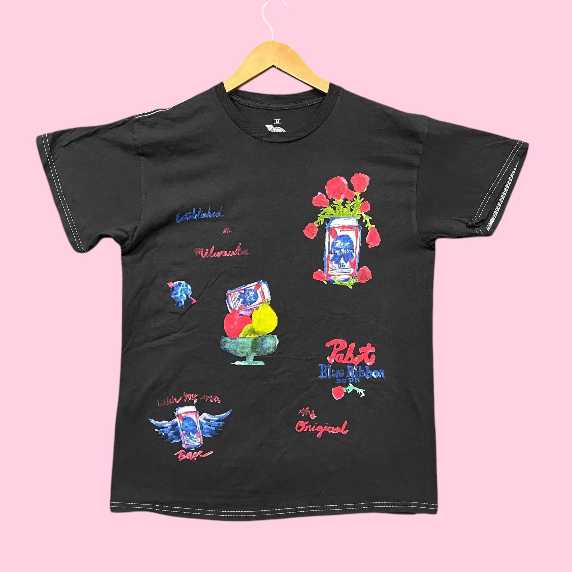 Pabst Blue Ribbon Pabst Blue Ribbon Beer The Original Watercolor Tee M Size US M / EU 48-50 / 2 - 1 Thumbnail