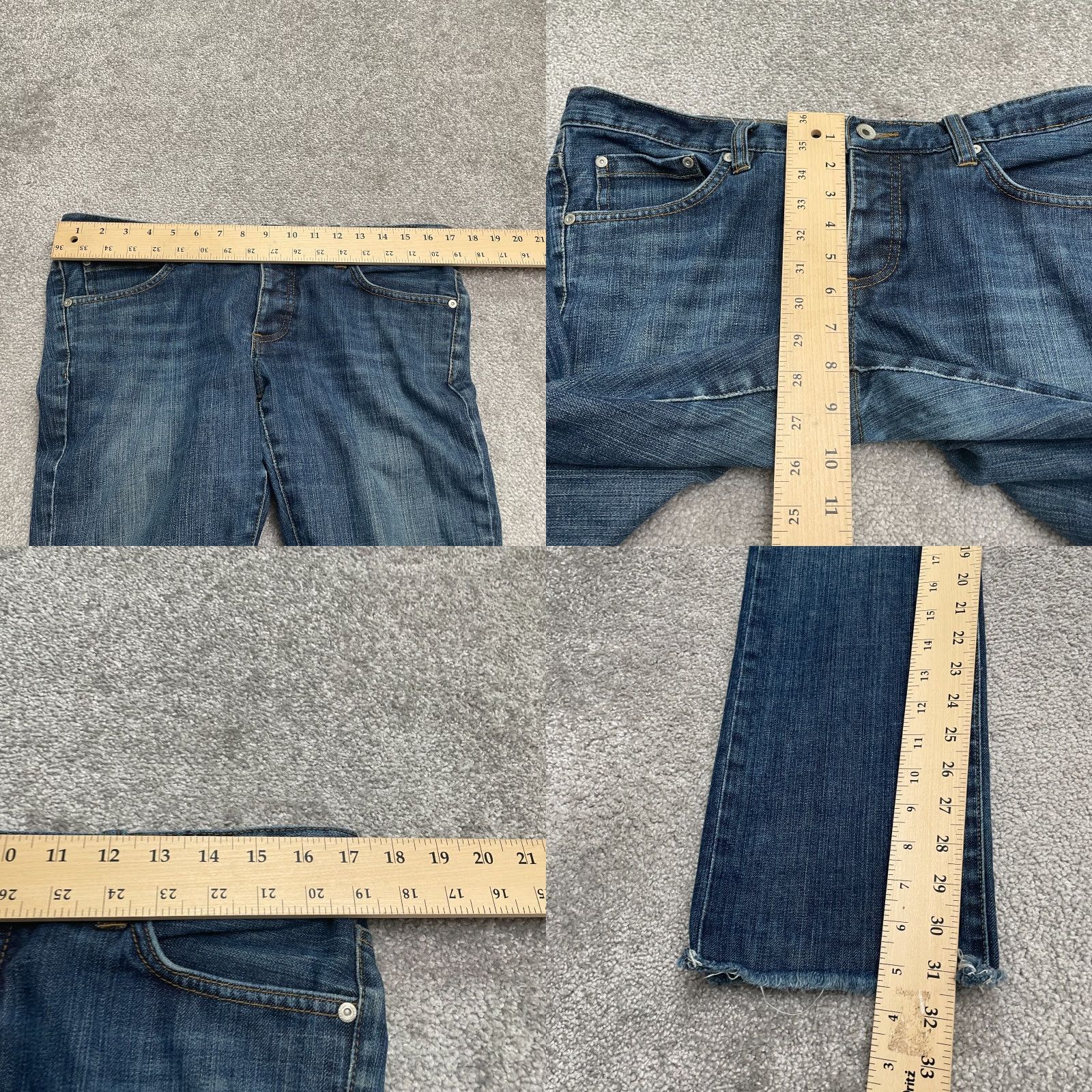 WeSC WeSC Jeans Womens 30 Blue Dark Wash Mid Rise Stretch Casual 34x31 Tight Denim Size 30" / US 8 / IT 44 - 10 Thumbnail