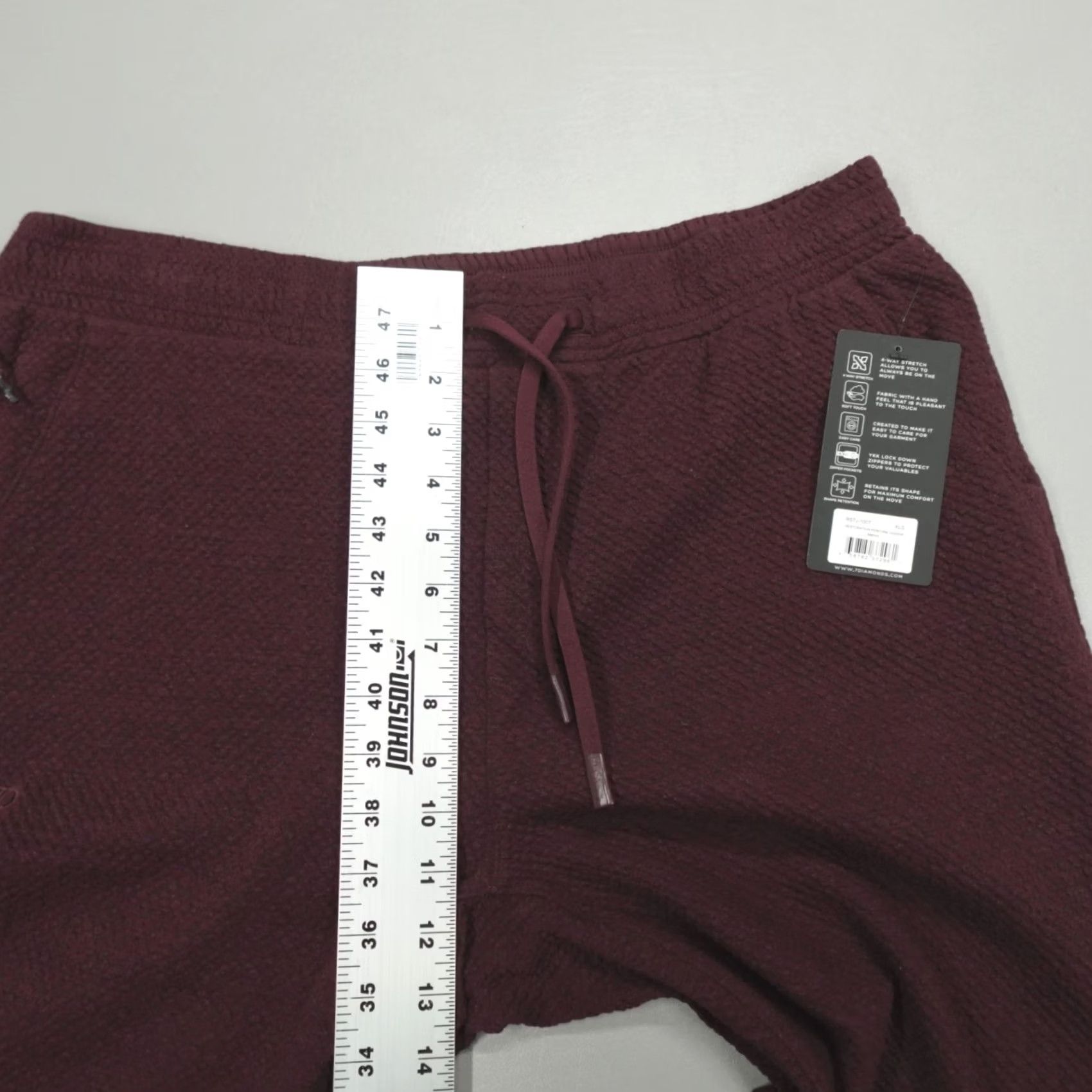Vintage 7 Diamonds Restoration Performance Joggers Size XL Maroon Textured Stretch Men's Size US 36 / EU 52 - 6 Thumbnail