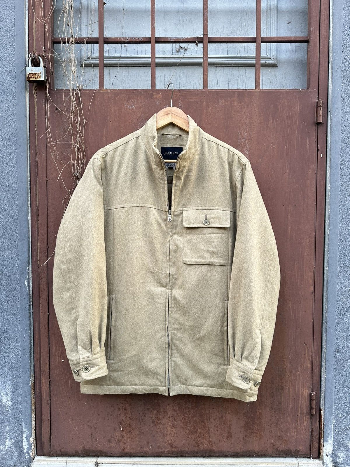 Vintage 👹Vintage Element Zipper Suede Utility Jacket Size US L / EU 52-54 / 3 - 1 Thumbnail