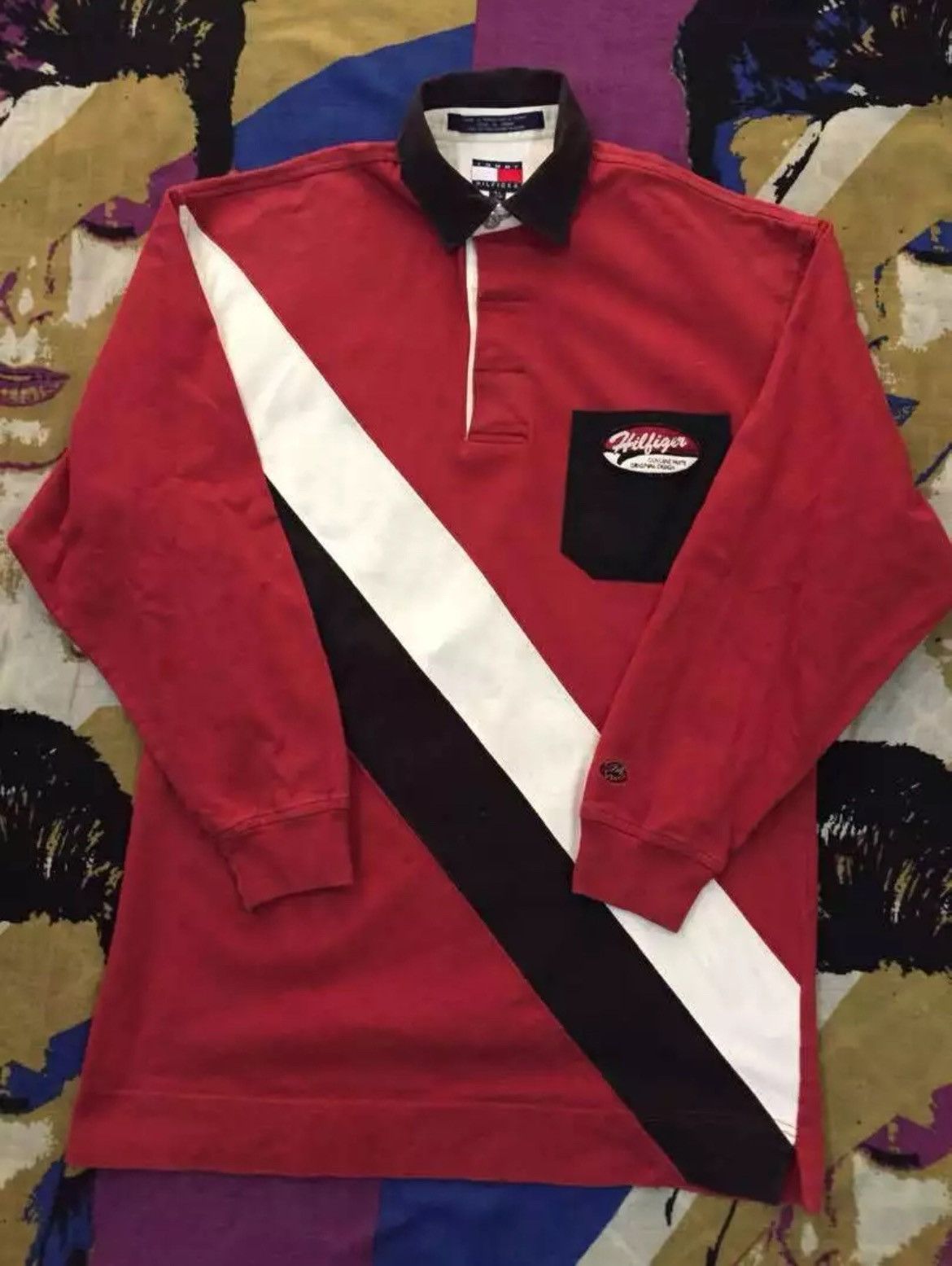 Tommy Hilfiger Vintage Tommy Hilfiger 90’s Motorcycle Ugly Big Logo BackHit Size US S / EU 44-46 / 1 - 1 Thumbnail