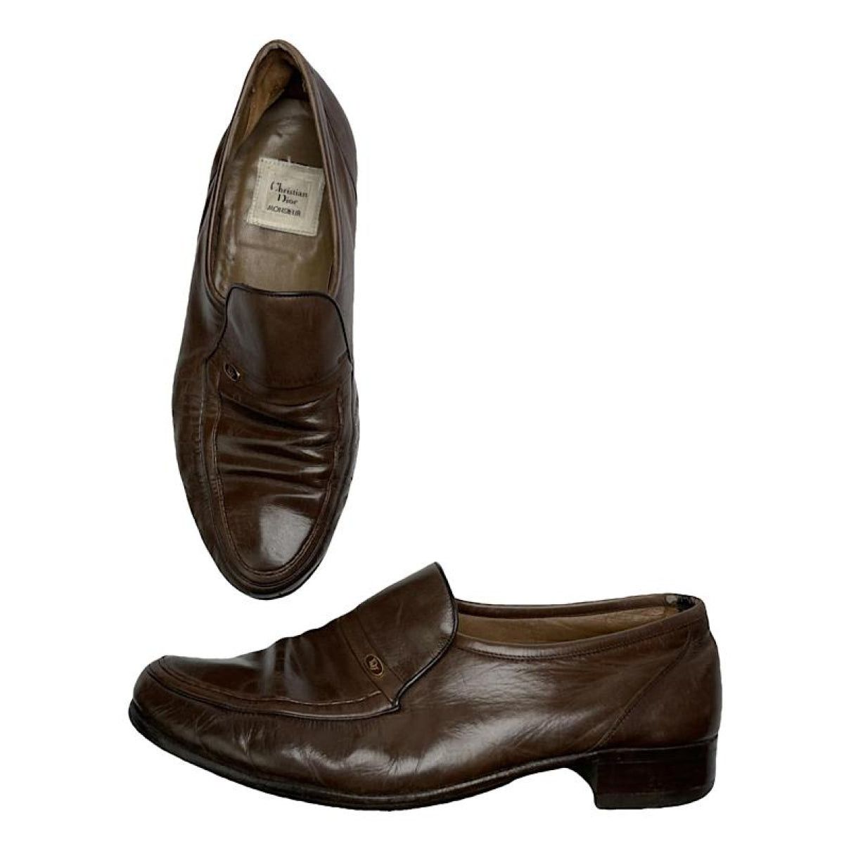 Other Dior Homme Brown Leather Flat Size US 9 / IT 39 - 1 Thumbnail