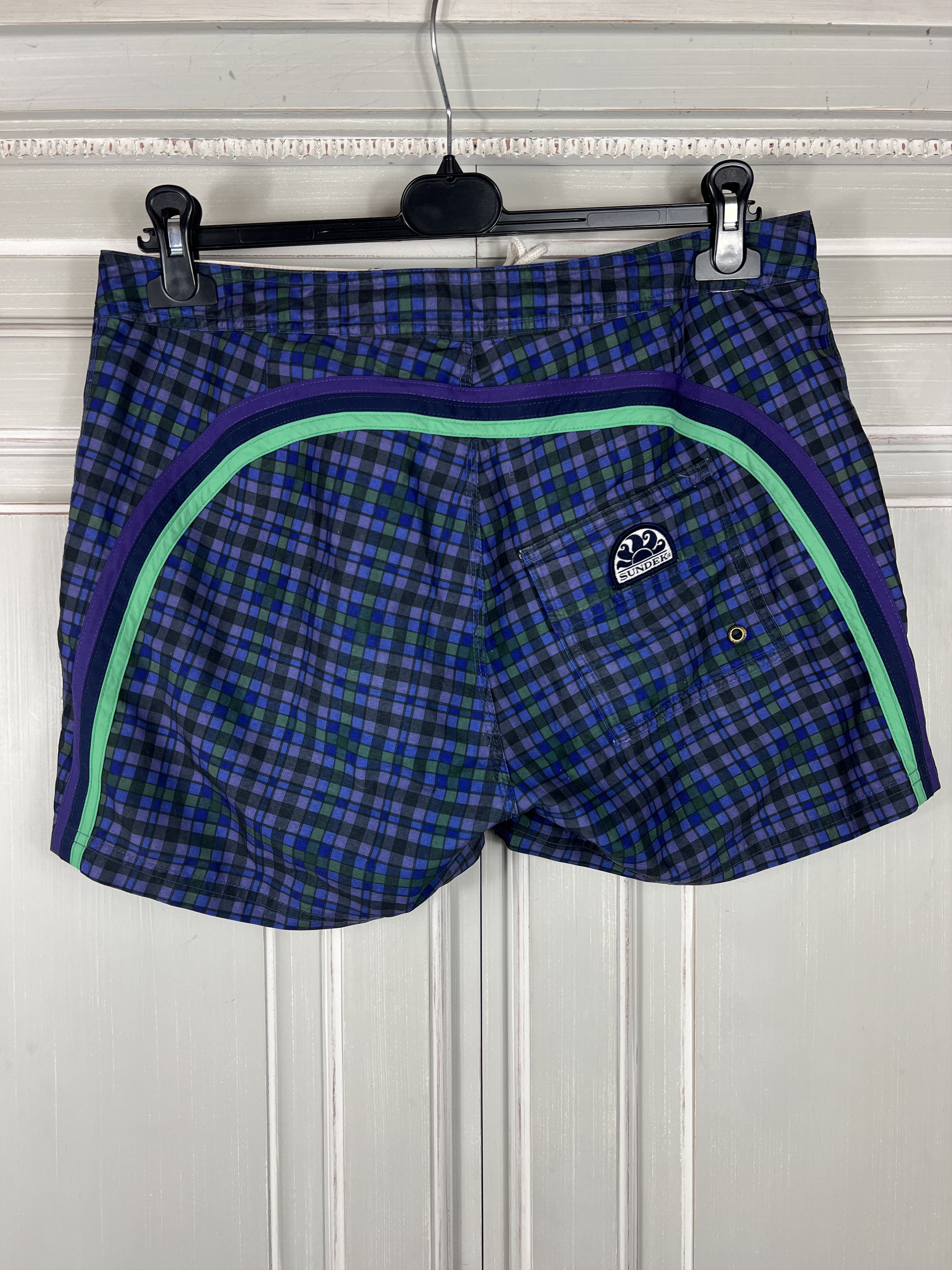 Sundek SUNDEK 31 BEACH SWIM BOARD SHORTS TRUNKS SUIT NOVACHECK Size US 31 - 1 Thumbnail