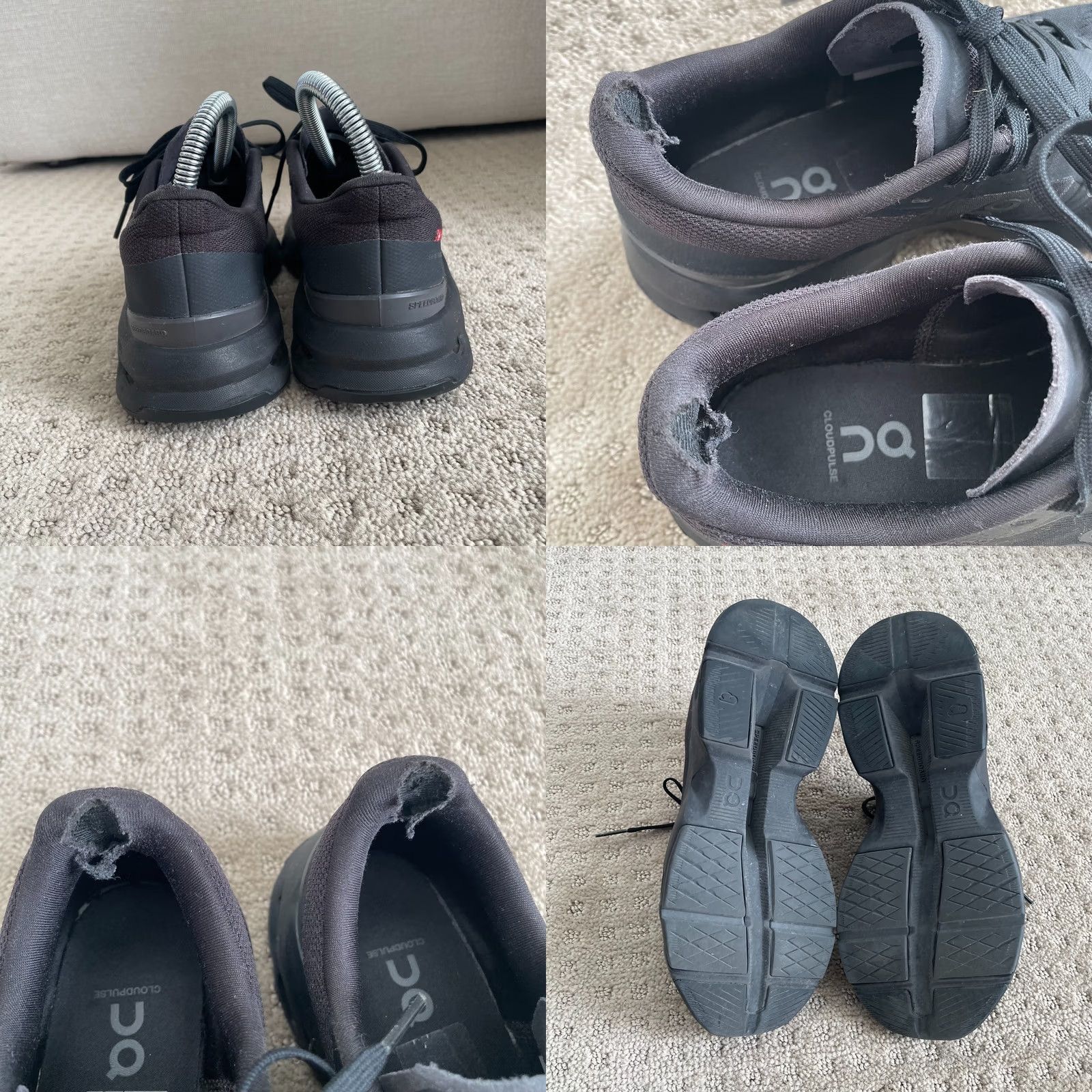 Vintage On Cloud Cloudpulse Women's 5.5 Black Eclipse Sneaker Gym Activewear Shoes Size US 6 / IT 36 - 9 Thumbnail