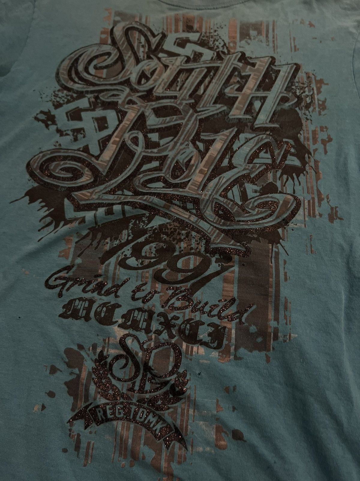 Southpole × Vintage INSANE Y2K AOP Blue Southpole Glitter Graphic Tee Size US L / EU 52-54 / 3 - 6 Thumbnail