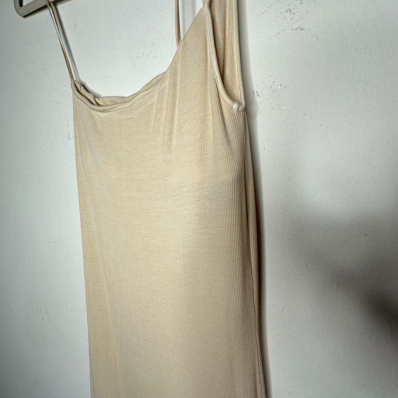 Enza Costa Enza Costa Cream One Shoulder Spaghetti Strap Bodycon Mini M Size M / US 6-8 / IT 42-44 - 5 Thumbnail