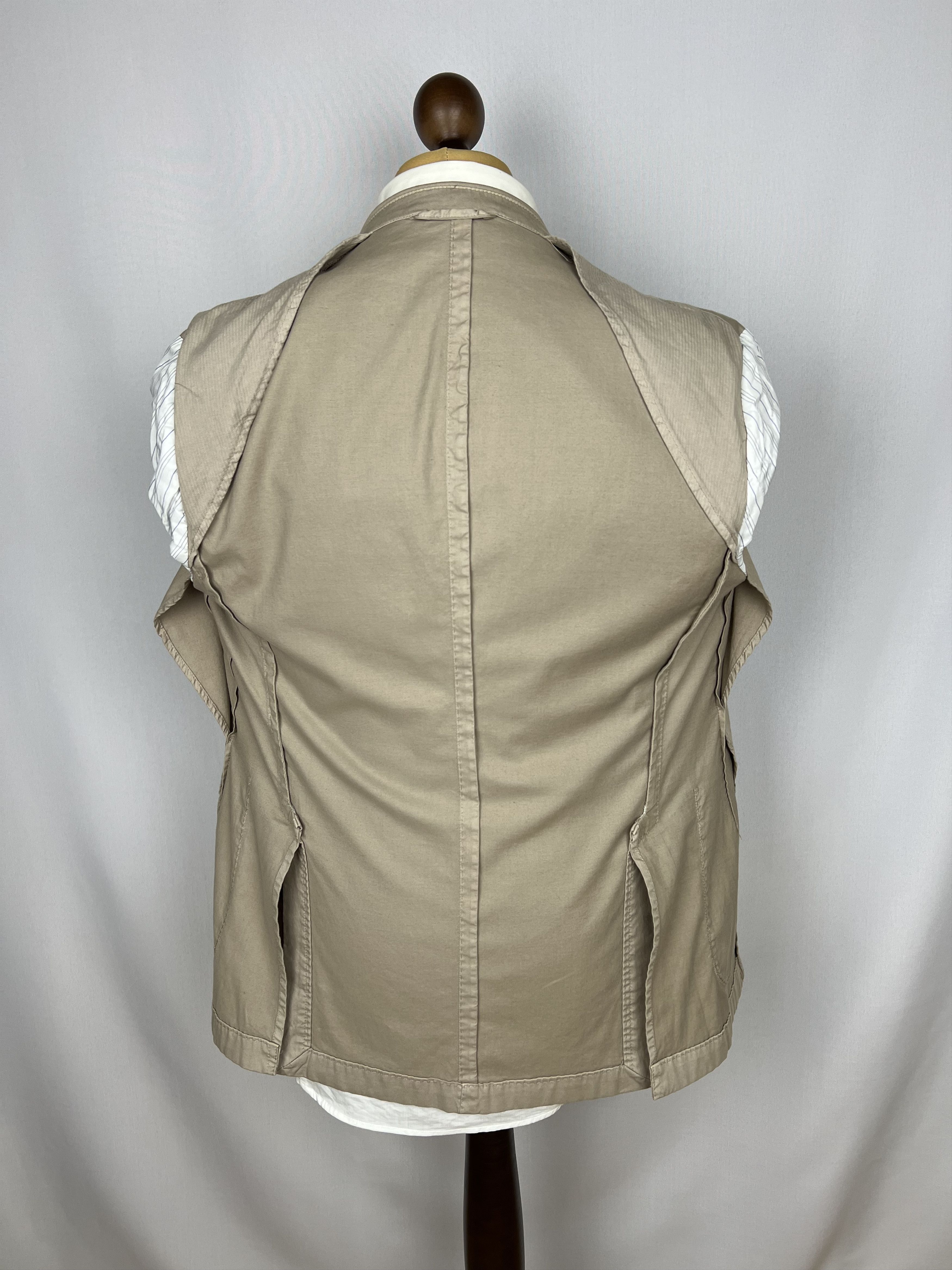 Hackett London Solid Stretch Cotton Unlined Casual Sport Coat Size 36R - 4 Thumbnail
