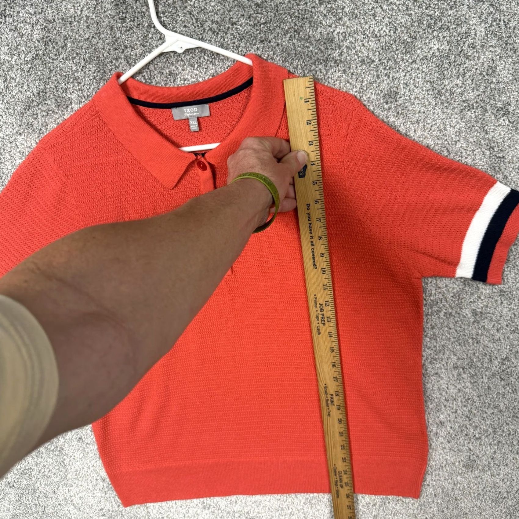 Izod IZOD Performance Polo Shirt XXL Men Short Sleeve Golf Casual 2XL Coral Orange Poly Performance Moisture Wicking Size US XXL / EU 58 / 5 - 2 Thumbnail