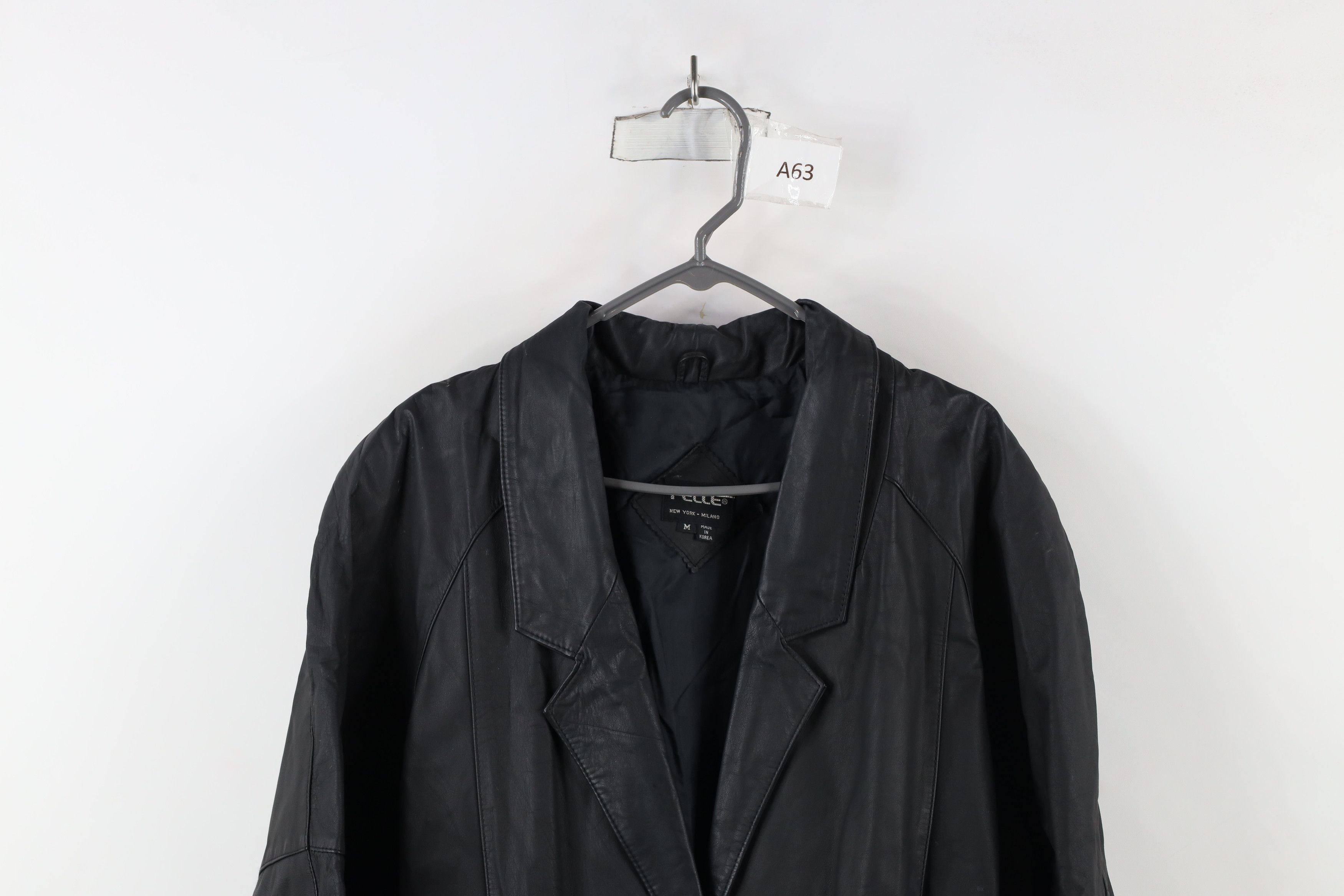 Vintage Vintage 90s Streetwear Goth Leather Trench Coat Jacket Size M / US 6-8 / IT 42-44 - 2 Thumbnail