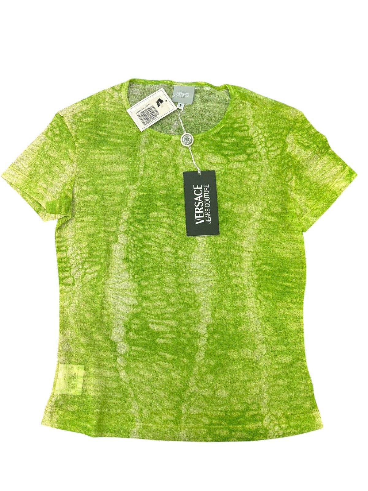 Versace Jeans Couture NWT Versace Jeans Couture Lime Green Snake Print T-Shirt S Size S / US 4 / IT 40 - 2 Thumbnail