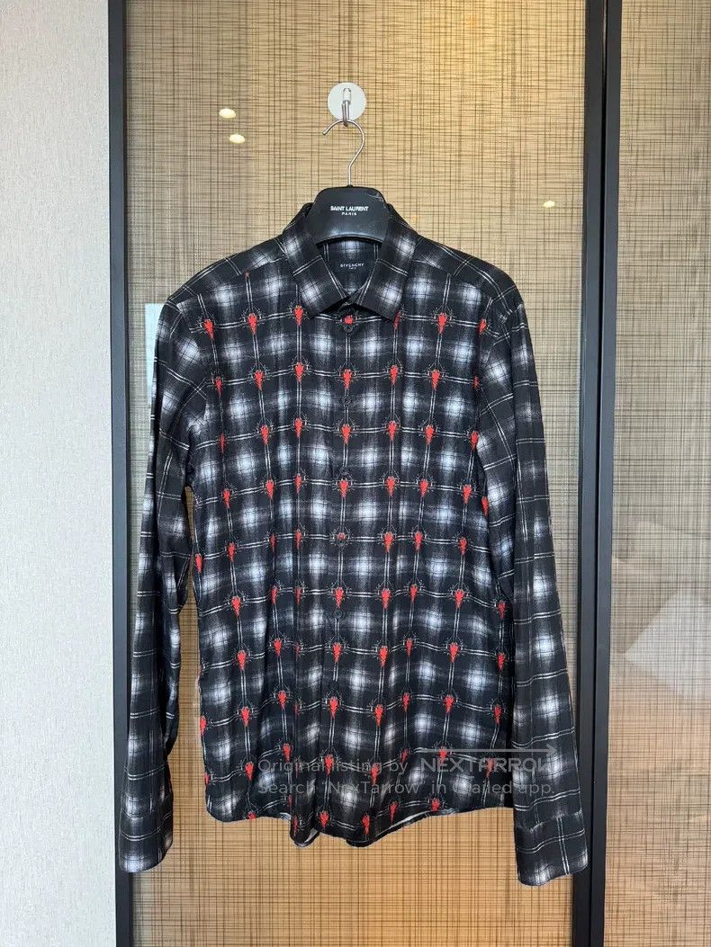 Givenchy Givenchy Printed plaid men's shirt Size US XL / EU 56 / 4 - 1 Thumbnail