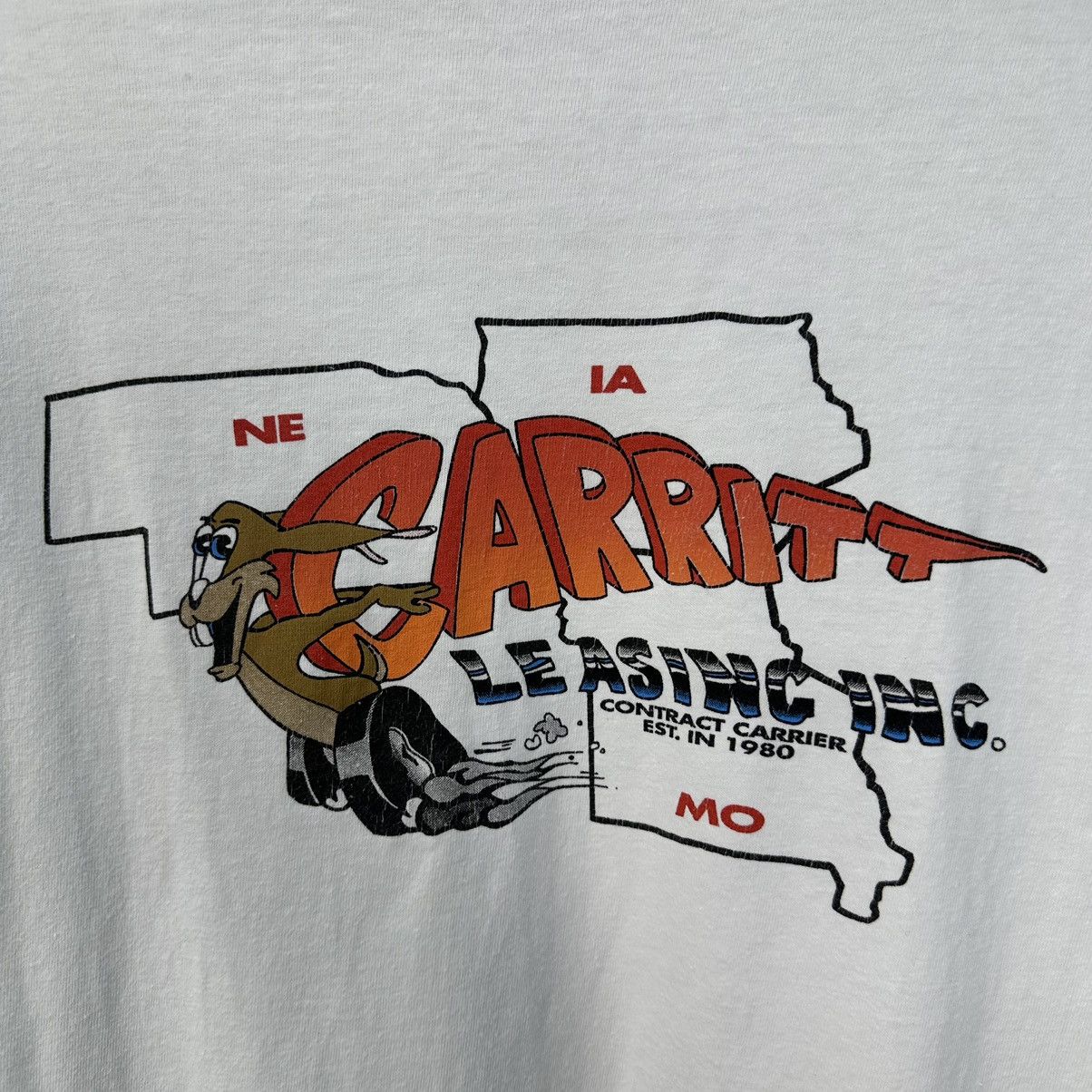 Vintage Vintage Hanes Made In Usa Carritt Racing TShirt A819 Size US XL / EU 56 / 4 - 2 Thumbnail