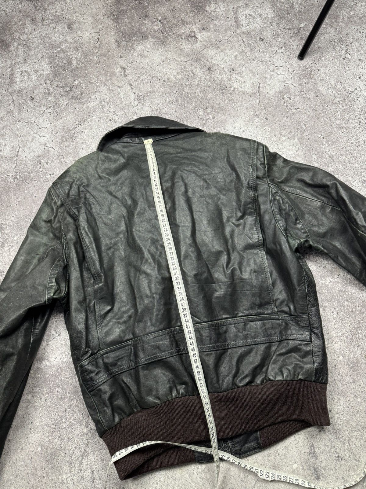 Japanese Brand Y2K Rick Owen’s Style Distressed Leather Bomber Jacket Japan Size US S / EU 44-46 / 1 - 11 Thumbnail