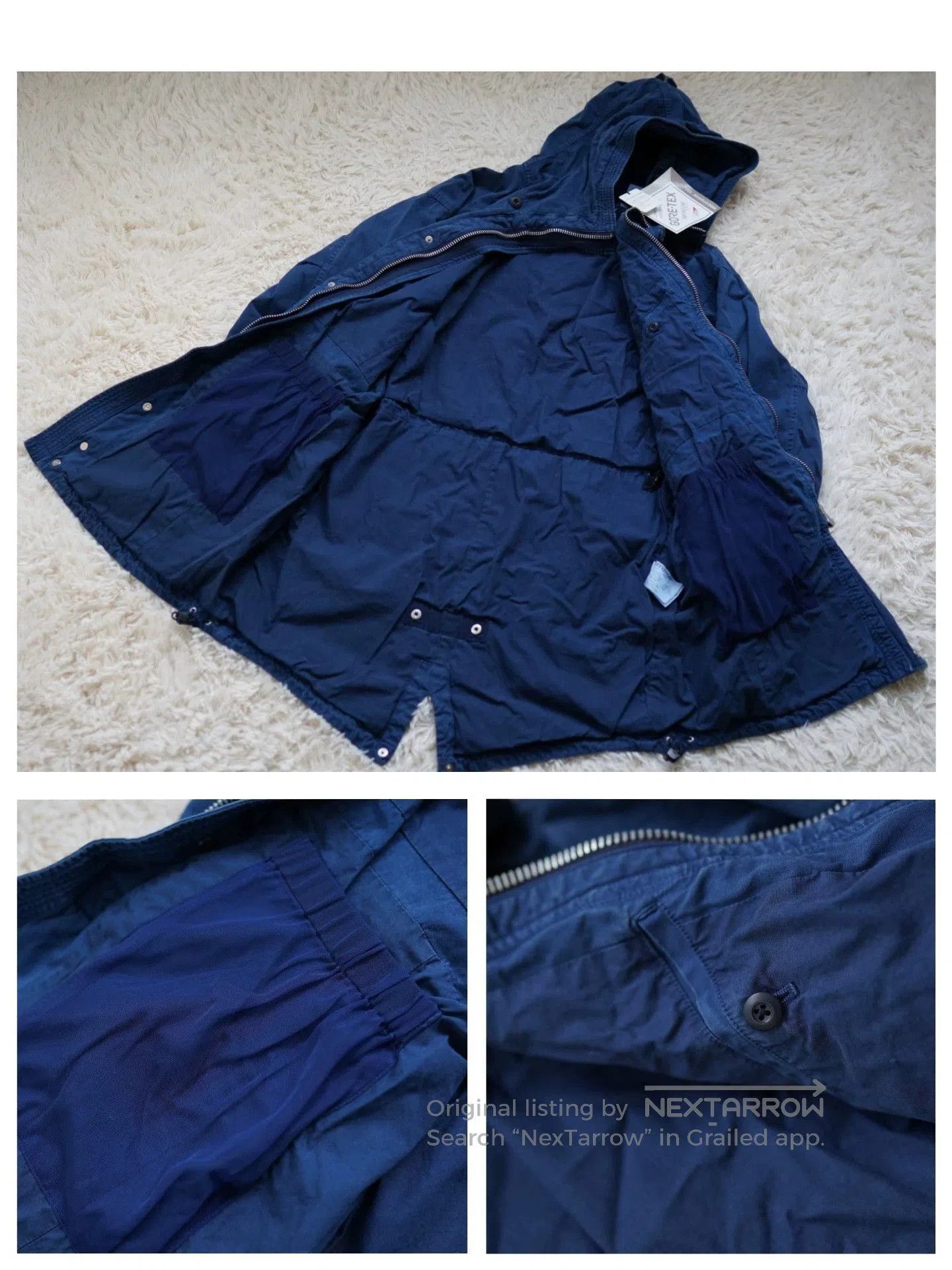 Nonnative Blue Hooded Light Jacket with Zip and Pockets. Size US M / EU 48-50 / 2 - 4 Thumbnail