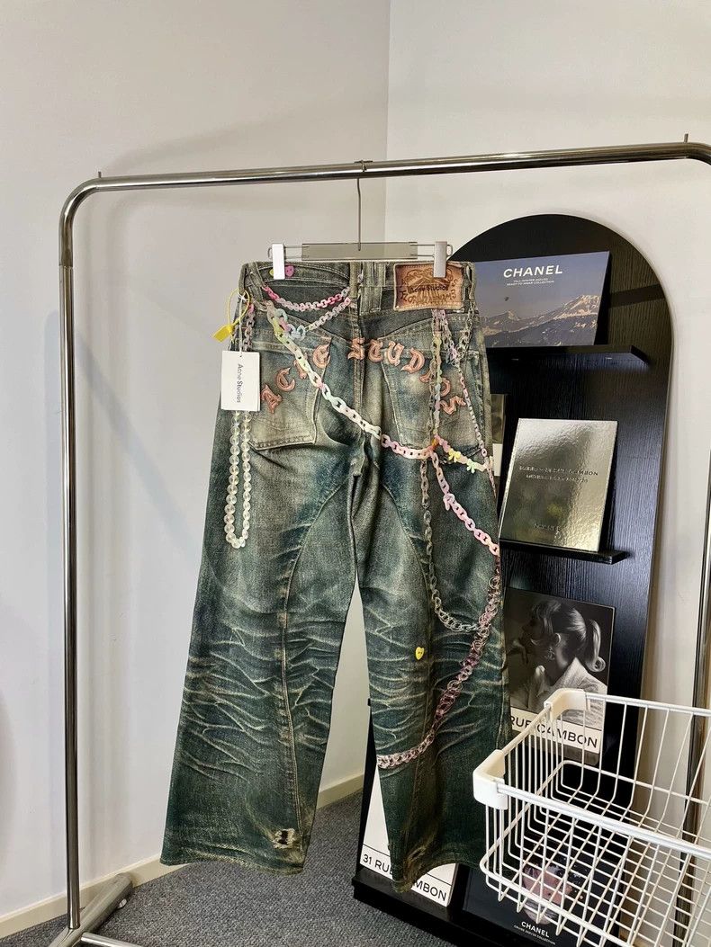 Acne Studios Acne Studios Blue candy chain 3D printed jeans Size US 30 / EU 46 - 2 Thumbnail