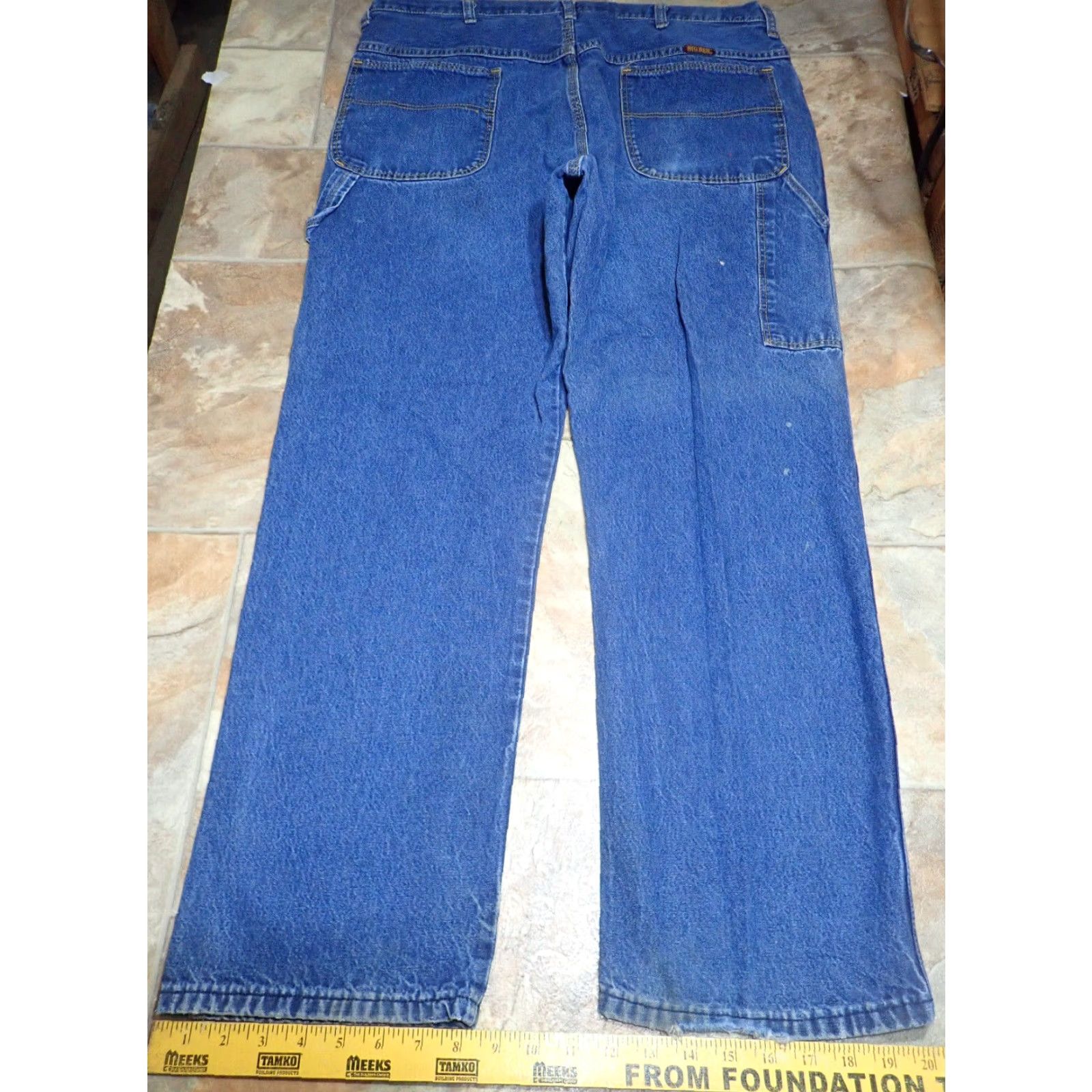 Wrangler VINTAGE Wrangler Big Ben Carpenter Jeans 38x30 Dark Blue Denim Workwear Mens Size US 38 / EU 54 - 3 Thumbnail