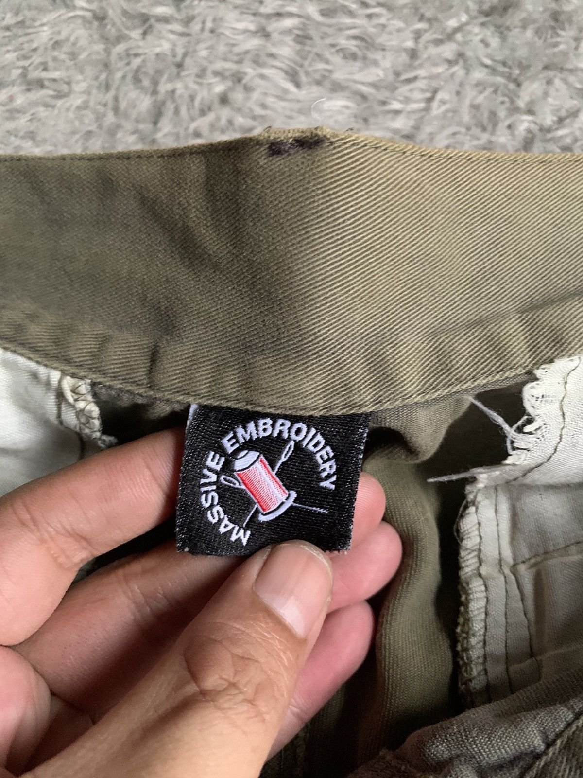 Vintage Vintage 90s Sunfade The Vandals Punk Erd Grunge Cargo Pants Size US 35 - 3 Thumbnail