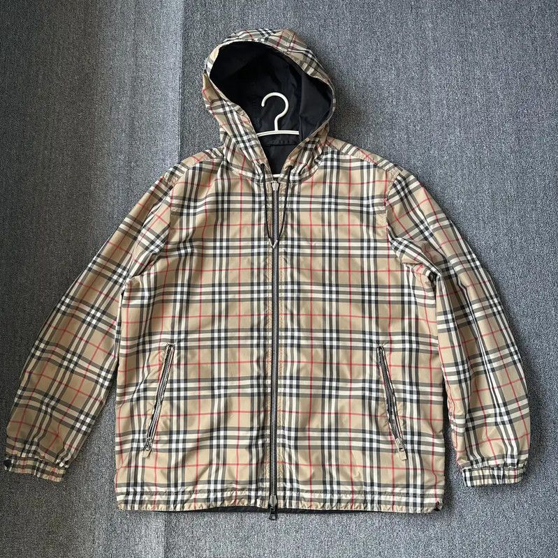 Burberry Burberry Men's Black Nylon Hooded Jacket Size US XL / EU 56 / 4 - 1 Thumbnail