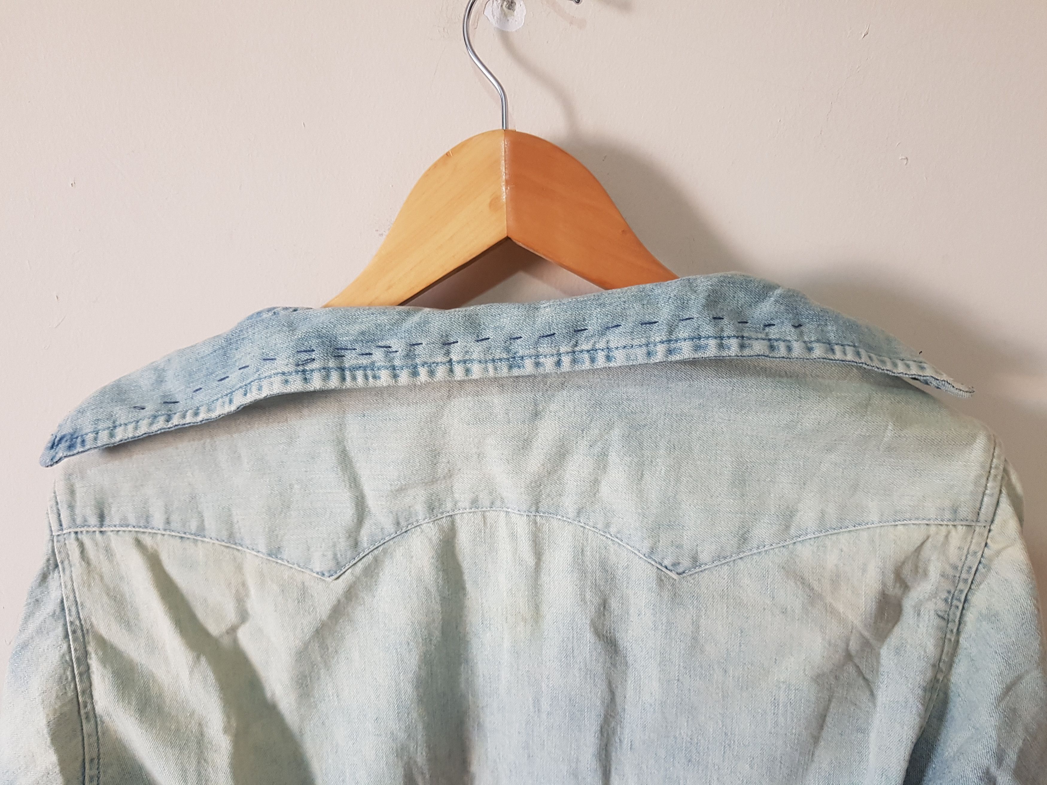 Levi's Vintage Clothing LVC 50's Shorthorn Western Denim Shirt Size US M / EU 48-50 / 2 - 10 Thumbnail
