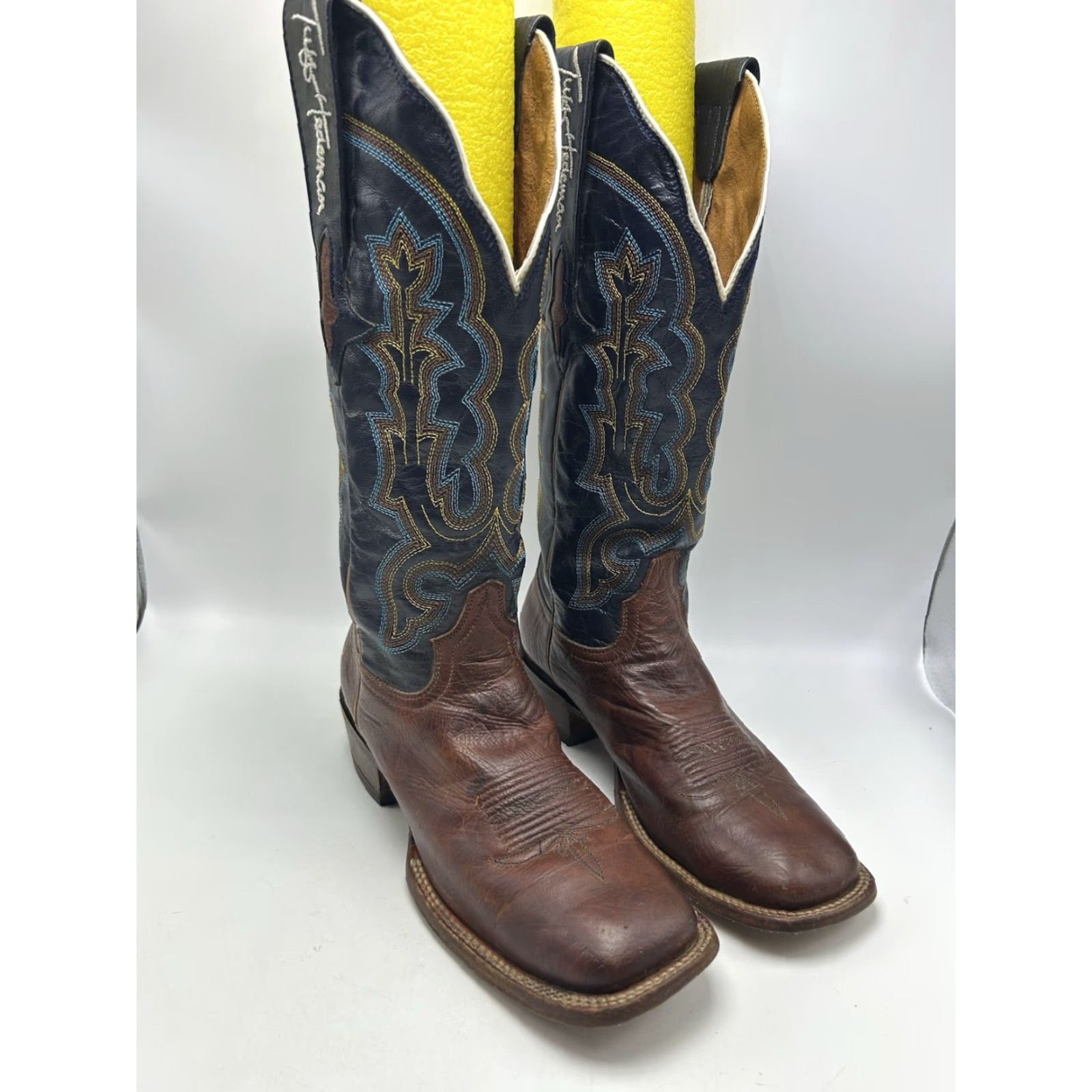 Dsquared2 VINTAGE Resistol Ranch MENS Boots Square Toe Handmade Leather Brown Western Snake M3585 Boots Mens 8.5 D 10 US Leather Outsole Mexico Mid-Calf Size US 10 / EU 43 - 4 Thumbnail